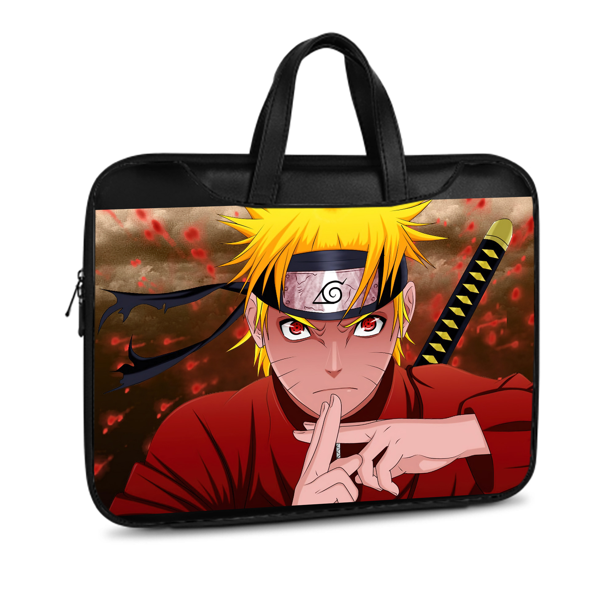 （画像用） NARUTO -ナルト- NARUTO -ナルト- 疾風伝 レザーラップトップバッグ　ノートパソコンケース