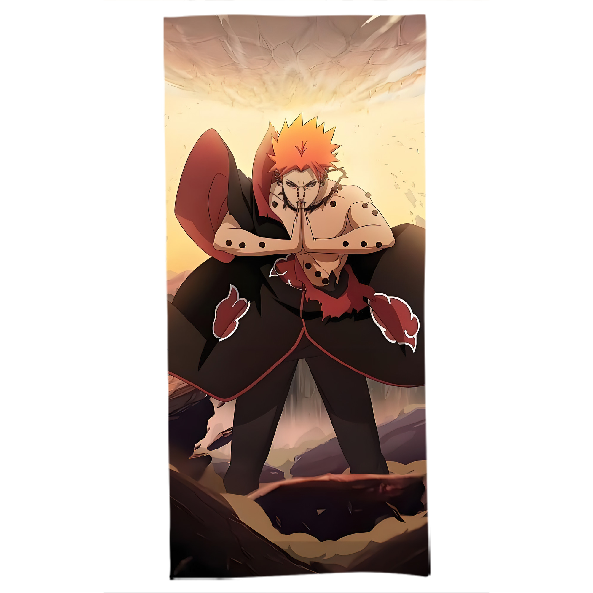 （画像用） NARUTO -ナルト- NARUTO -ナルト- 疾風伝 大判バスタオル 70×140cm 吸水速乾 柔らかい肌触り