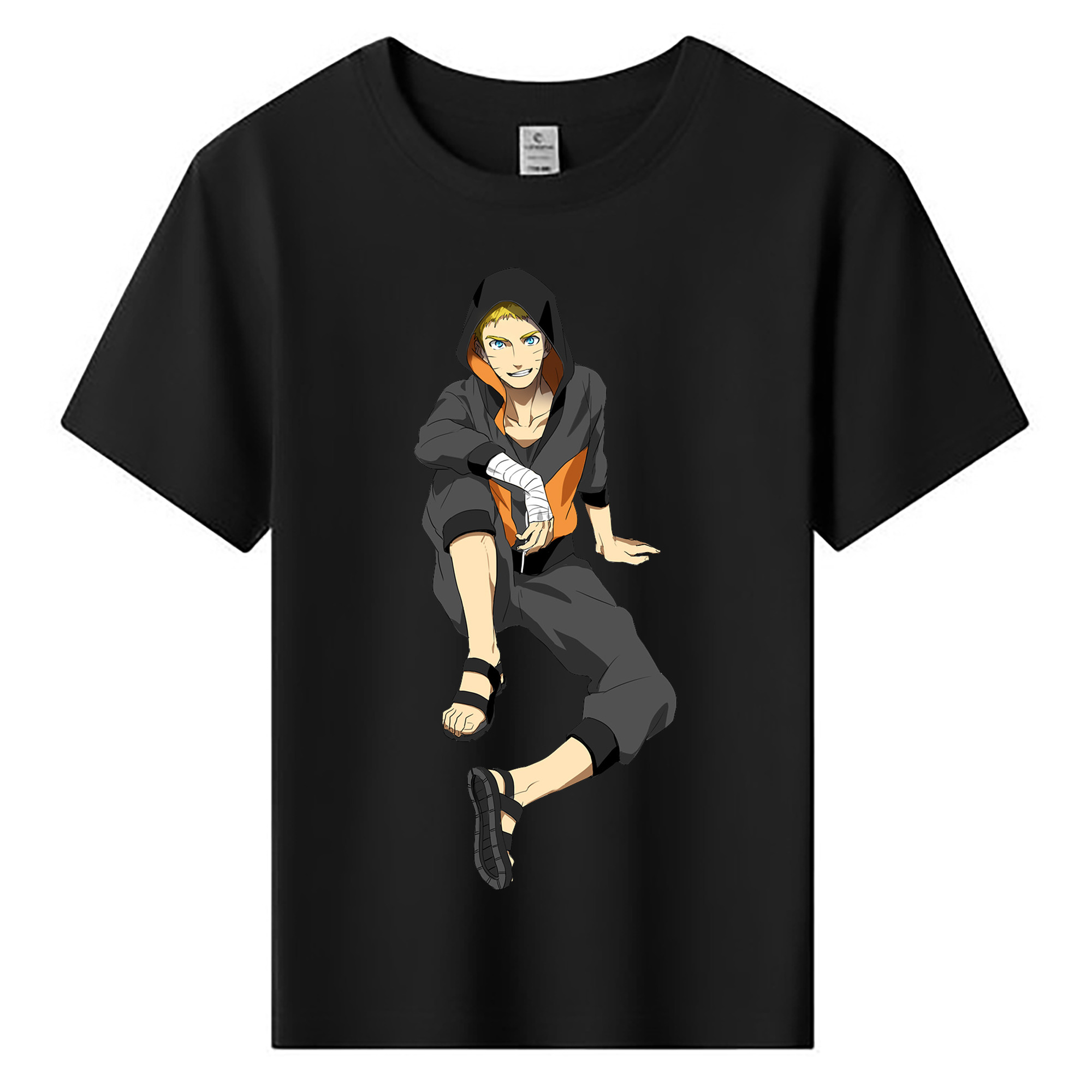 （画像用） NARUTO -ナルト- うずまき ナルト Uzumaki Naruto 綿100％キッズTシャツ（フロントプリント）