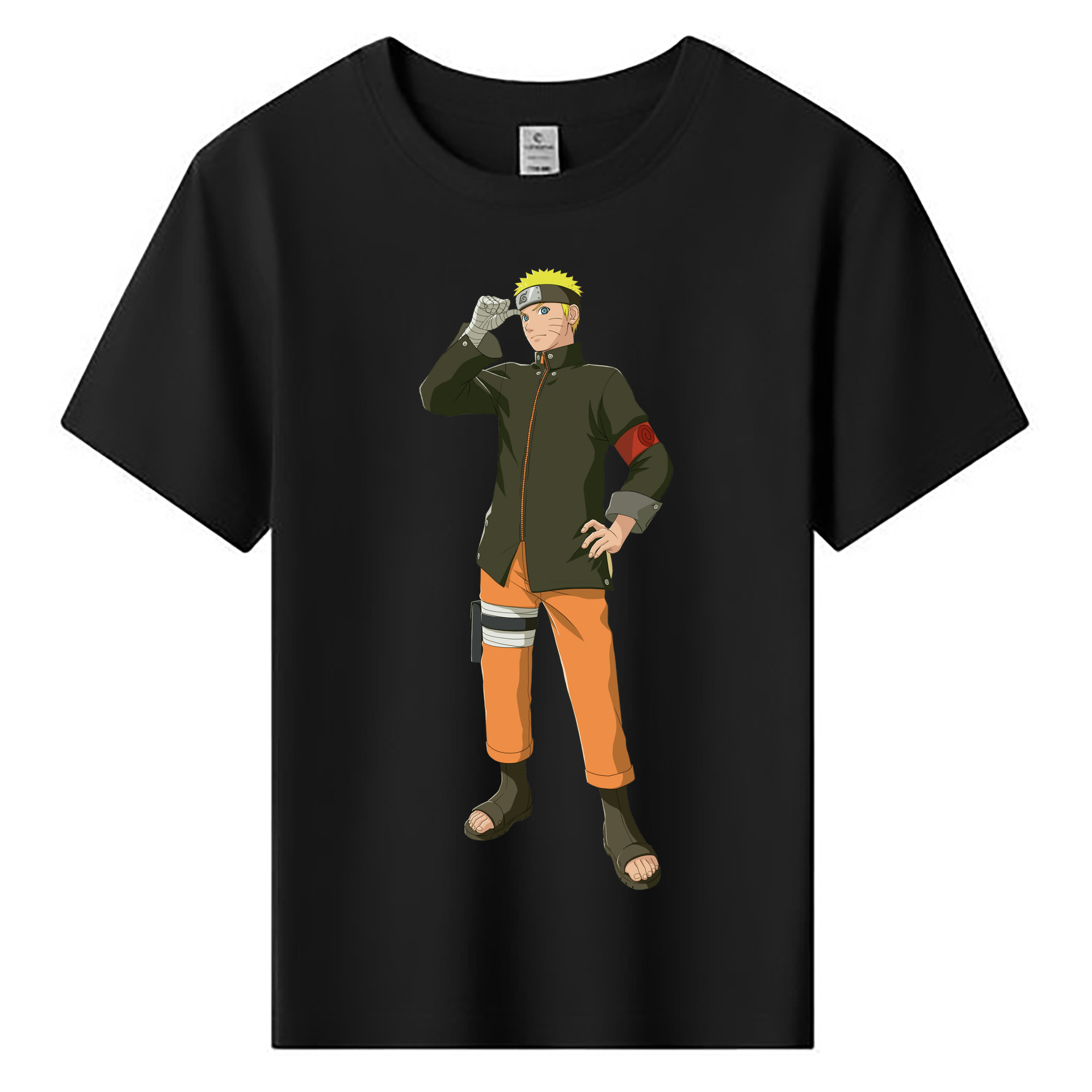 （画像用） NARUTO -ナルト- うずまき ナルト Uzumaki Naruto 綿100％キッズTシャツ（フロントプリント）