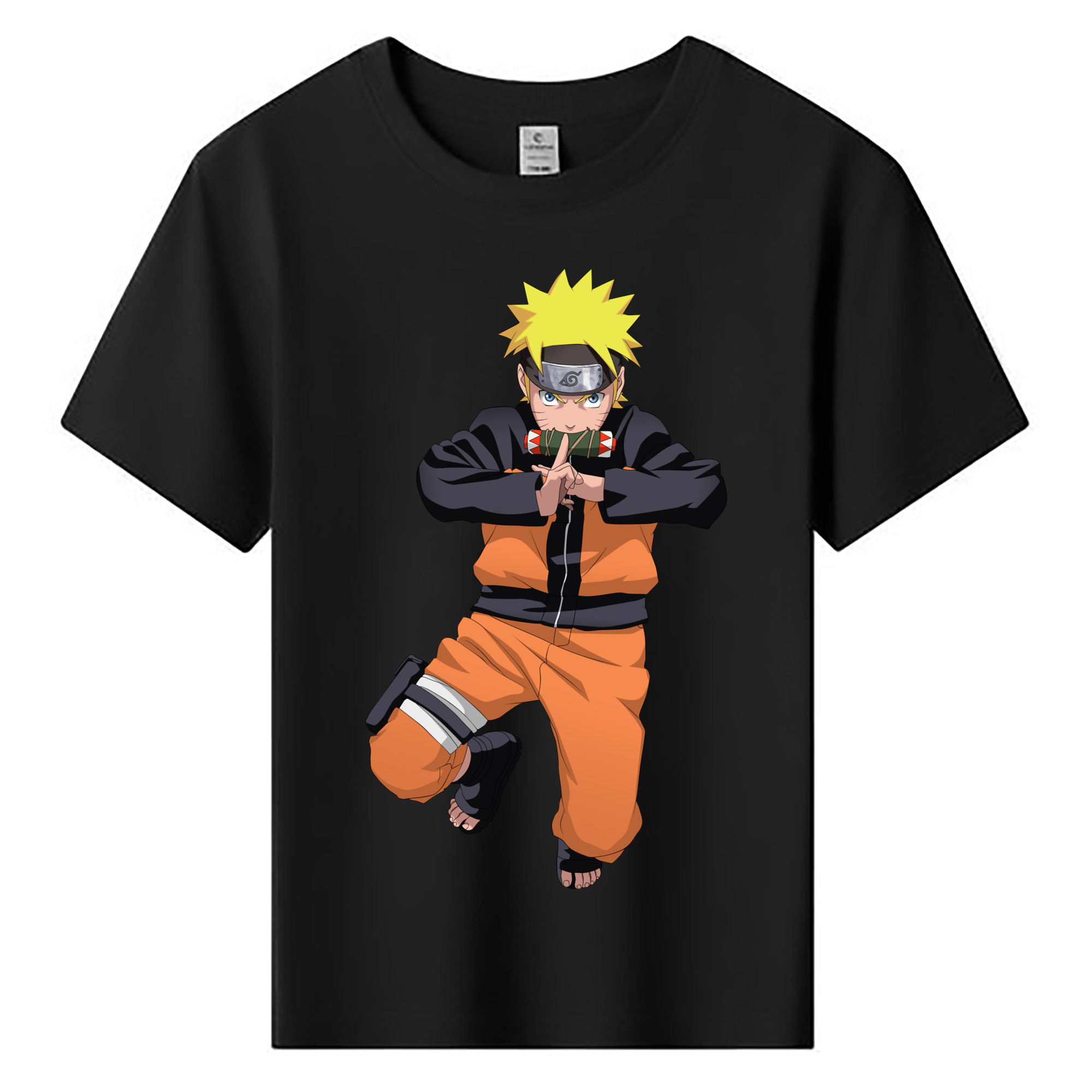 （画像用） NARUTO -ナルト- うずまき ナルト Uzumaki Naruto 綿100％キッズTシャツ（フロントプリント）