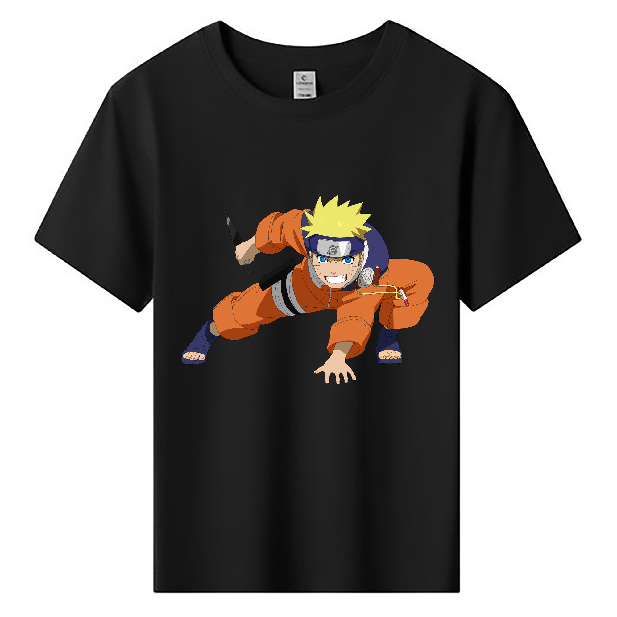 （画像用） NARUTO -ナルト- うずまき ナルト Uzumaki Naruto 綿100％キッズTシャツ（フロントプリント）