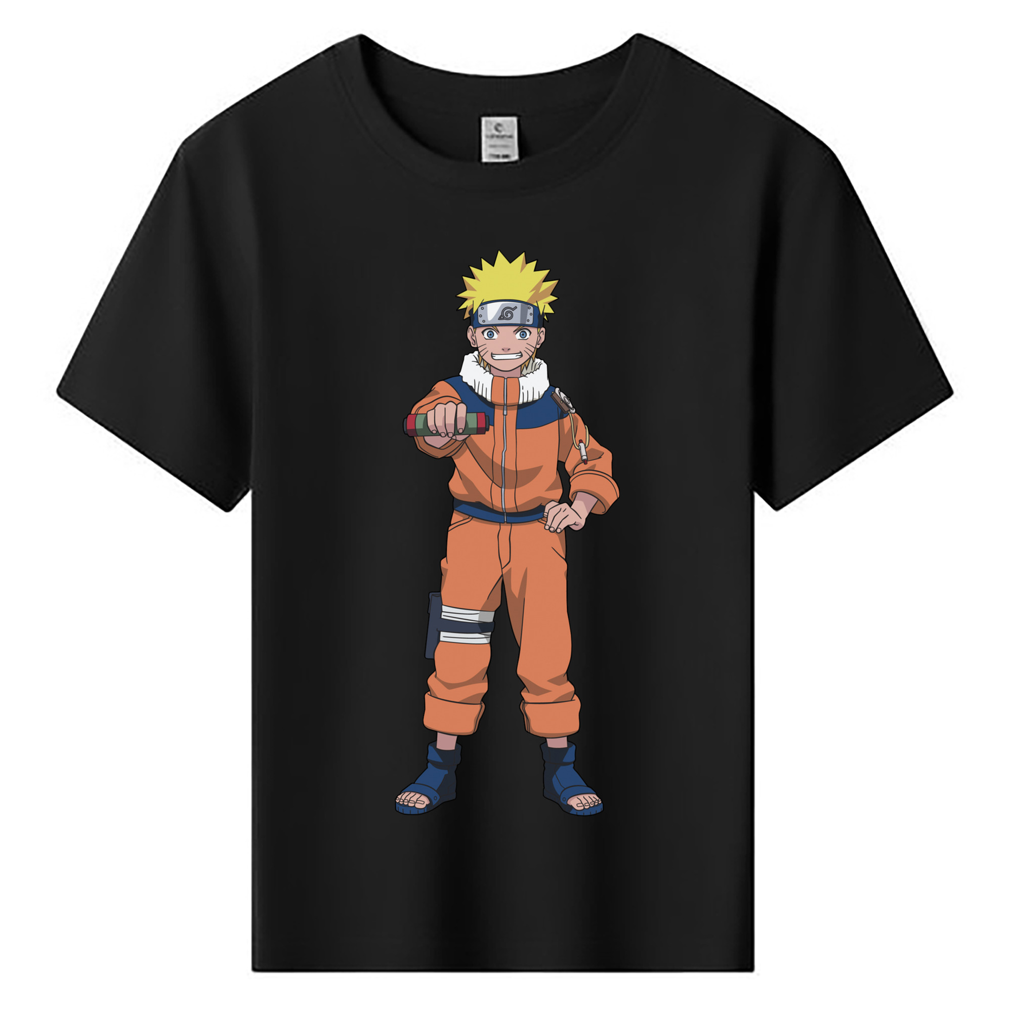（画像用） NARUTO -ナルト- うずまき ナルト Uzumaki Naruto 綿100％キッズTシャツ（フロントプリント）