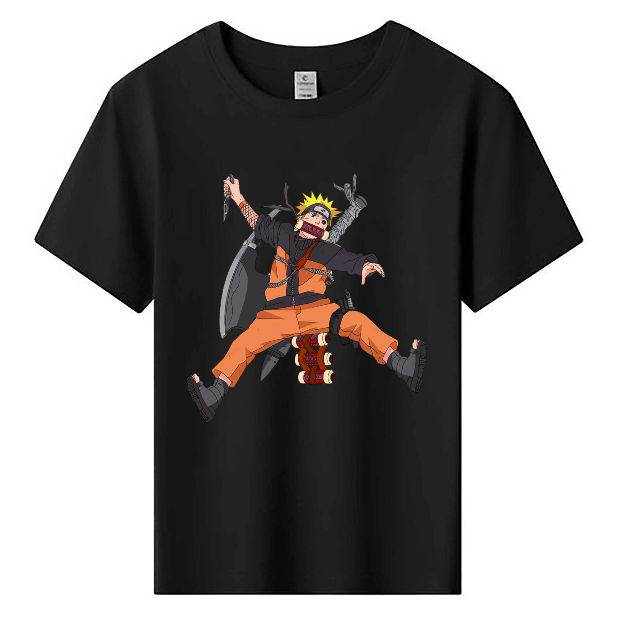 （画像用） NARUTO -ナルト- うずまき ナルト Uzumaki Naruto 綿100％キッズTシャツ（フロントプリント）
