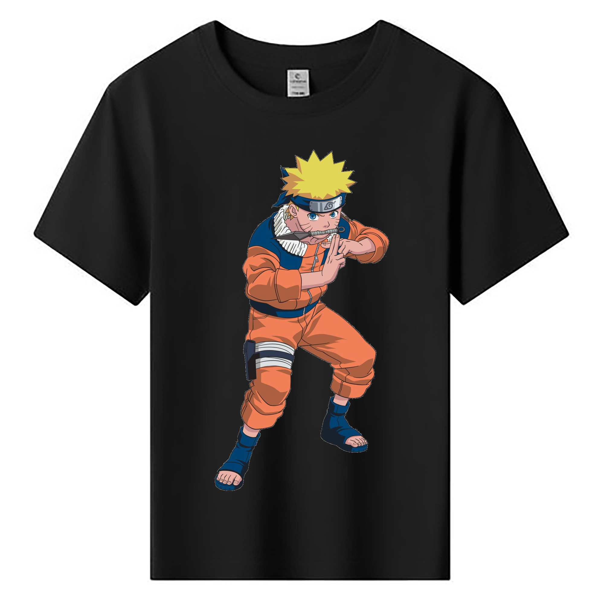 （画像用） NARUTO -ナルト- うずまき ナルト Uzumaki Naruto 綿100％キッズTシャツ（フロントプリント）