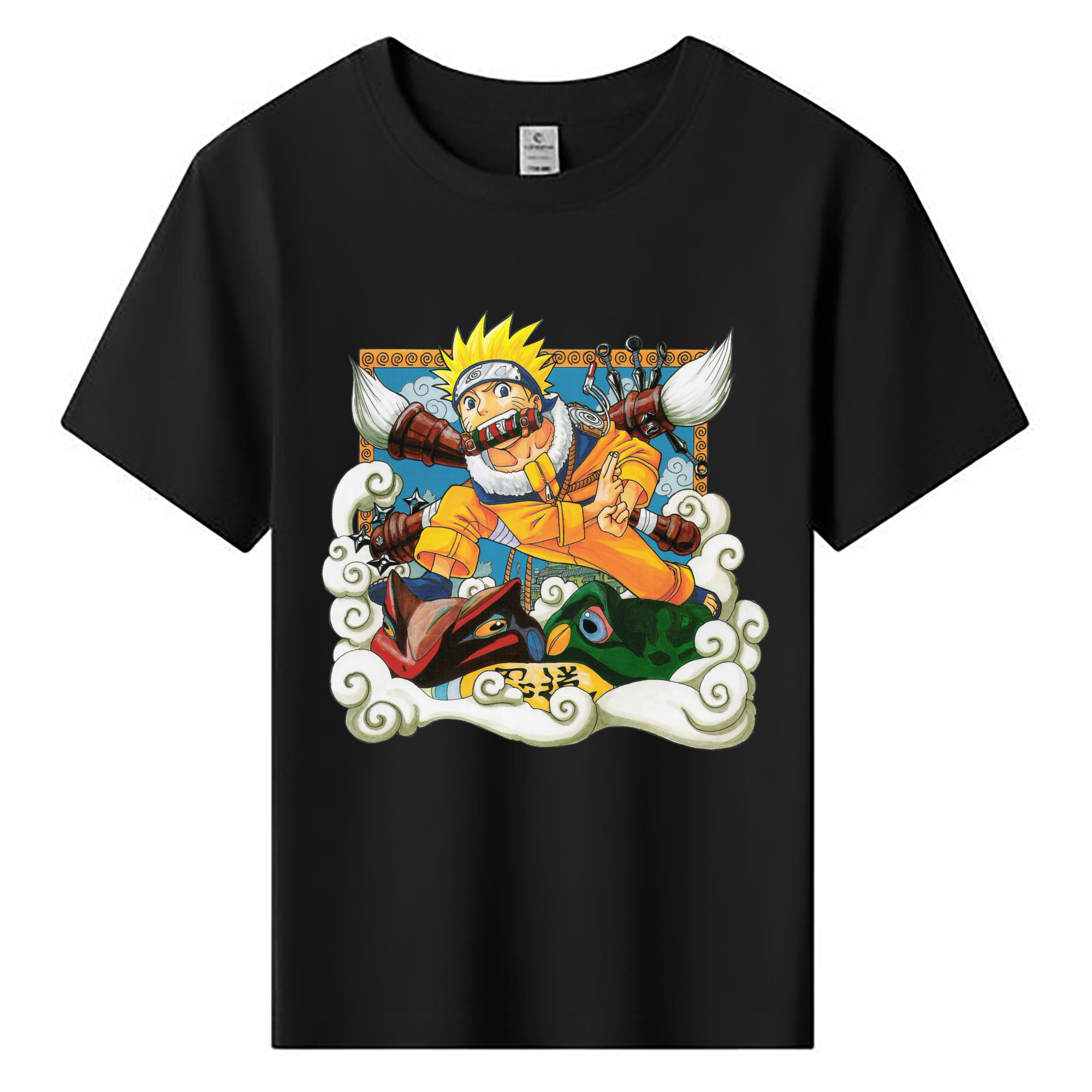 （画像用） NARUTO -ナルト- うずまき ナルト Uzumaki Naruto 綿100％キッズTシャツ（フロントプリント）