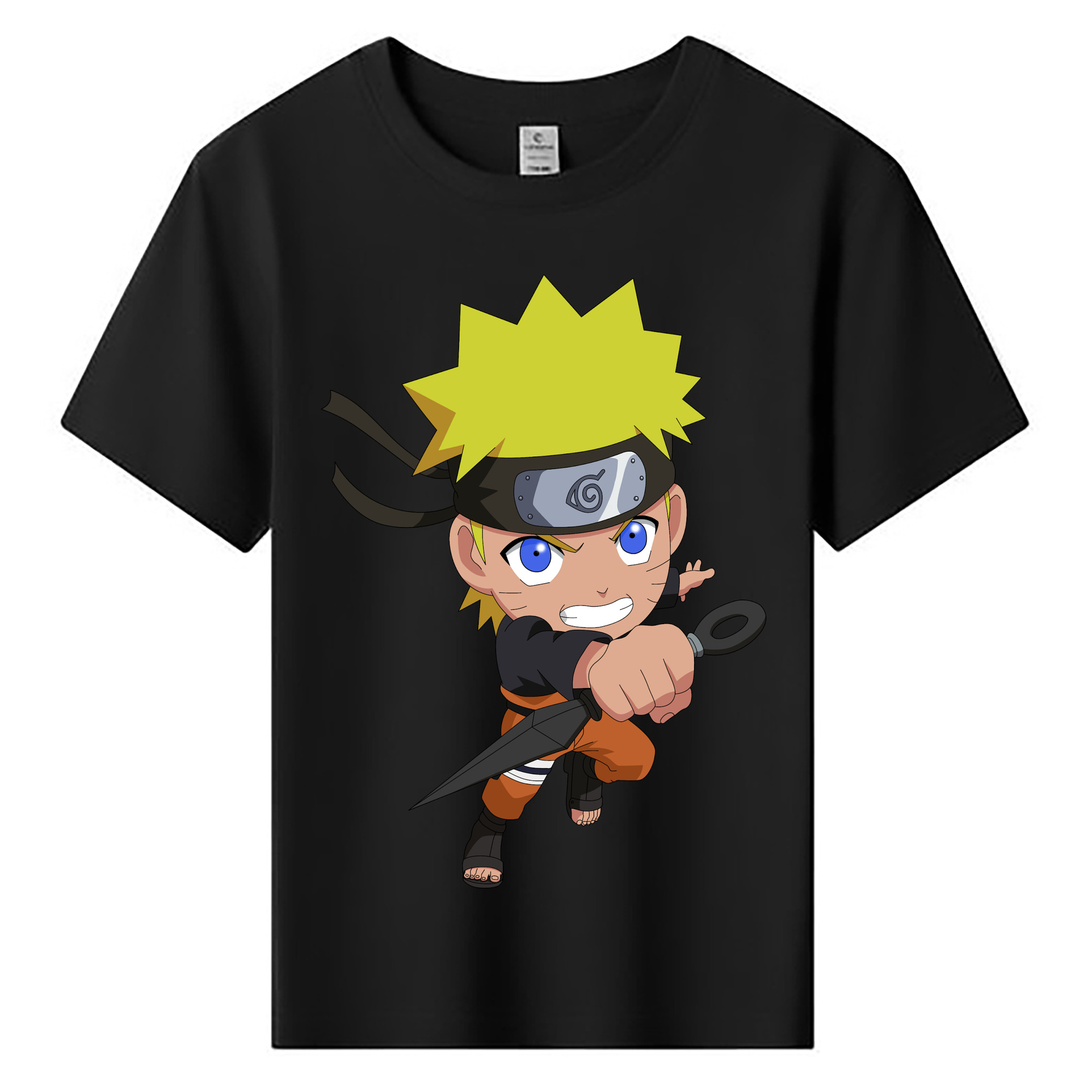 （画像用） NARUTO -ナルト- うずまき ナルト Uzumaki Naruto 綿100％キッズTシャツ（フロントプリント）