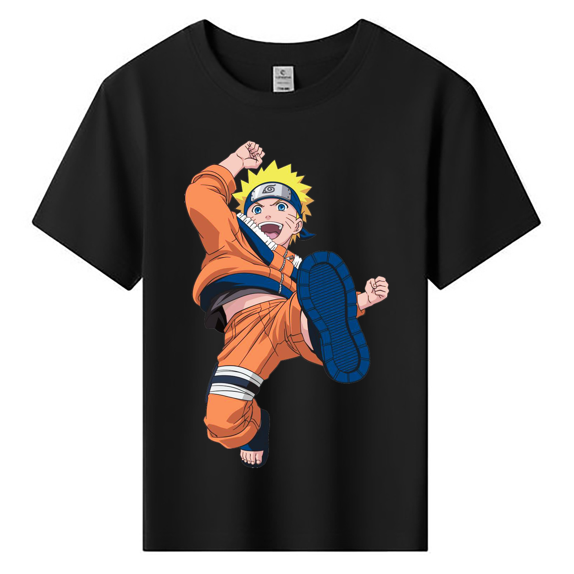 （画像用） NARUTO -ナルト- うずまき ナルト Uzumaki Naruto 綿100％キッズTシャツ（フロントプリント）