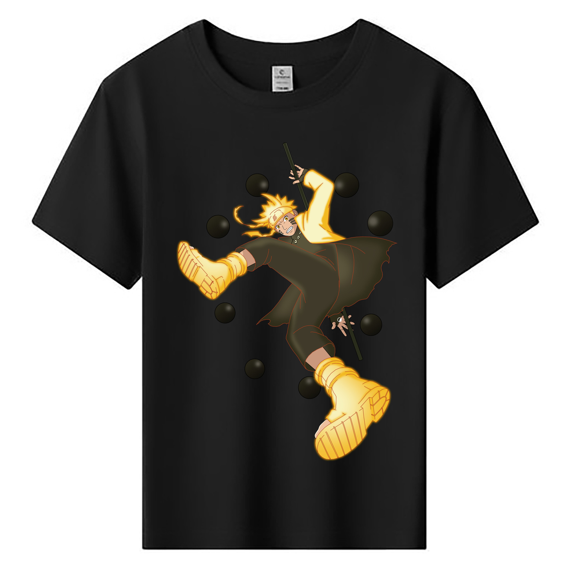 （画像用） NARUTO -ナルト- うずまき ナルト Uzumaki Naruto 綿100％キッズTシャツ（フロントプリント）
