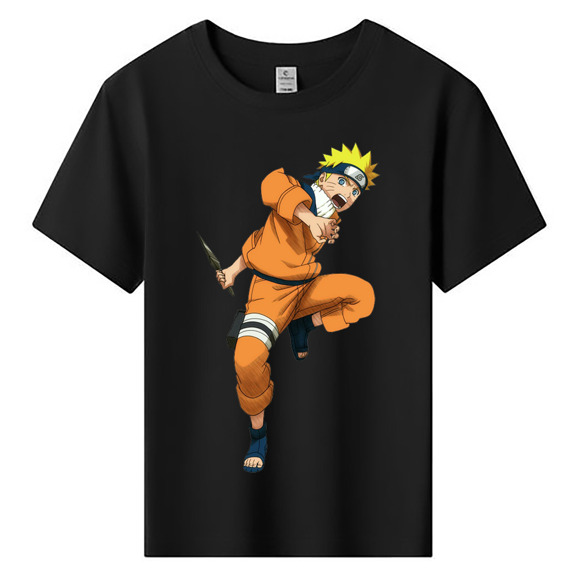 （画像用） NARUTO -ナルト- うずまき ナルト Uzumaki Naruto 綿100％キッズTシャツ（フロントプリント）
