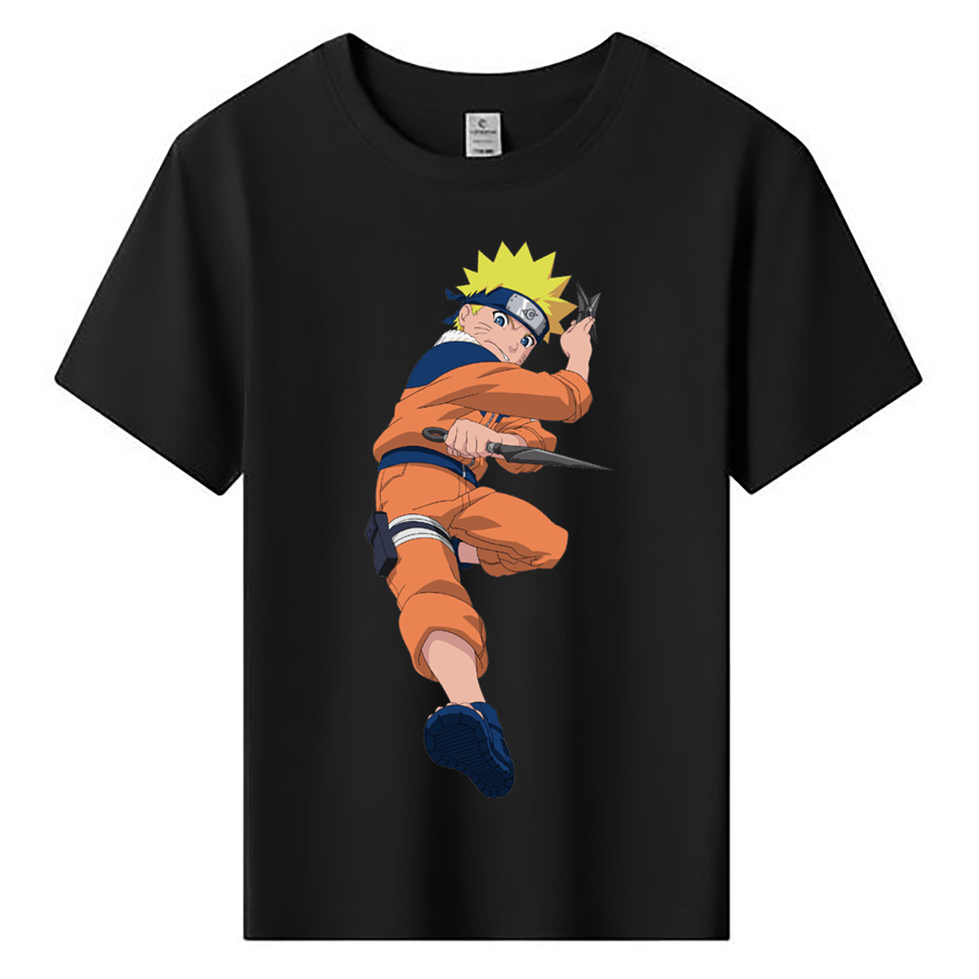 （画像用） NARUTO -ナルト- うずまき ナルト Uzumaki Naruto 綿100％キッズTシャツ（フロントプリント）