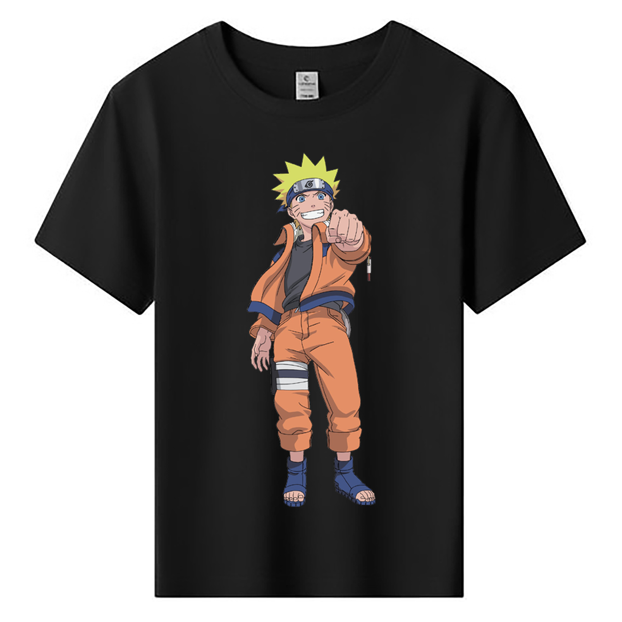 （画像用） NARUTO -ナルト- うずまき ナルト Uzumaki Naruto 綿100％キッズTシャツ（フロントプリント）