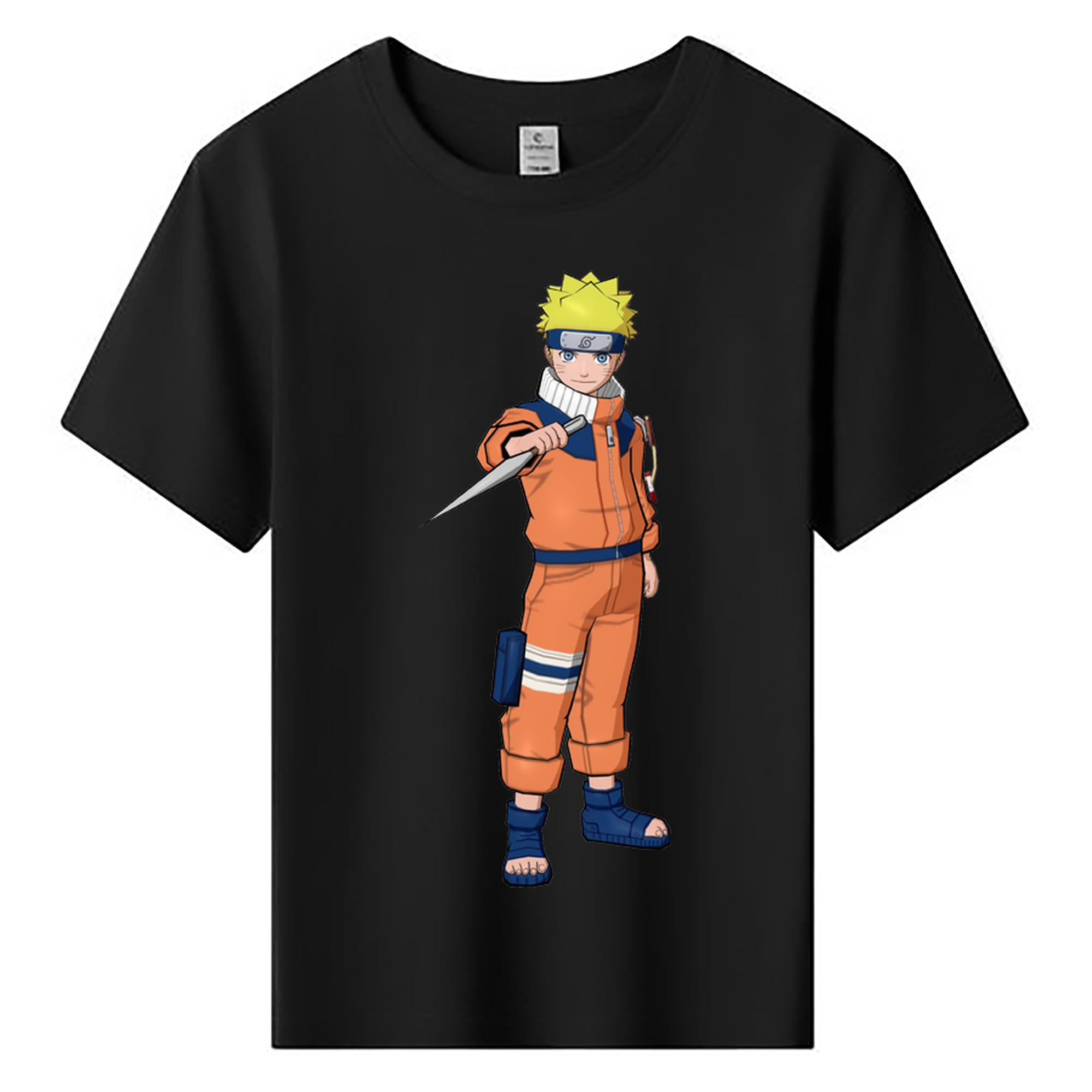 （画像用） NARUTO -ナルト- うずまき ナルト Uzumaki Naruto 綿100％キッズTシャツ（フロントプリント）