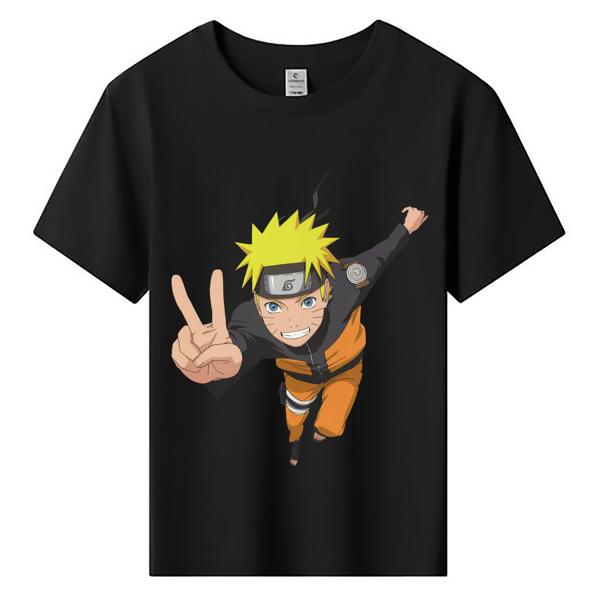 （画像用） NARUTO -ナルト- うずまき ナルト Uzumaki Naruto 綿100％キッズTシャツ（フロントプリント）