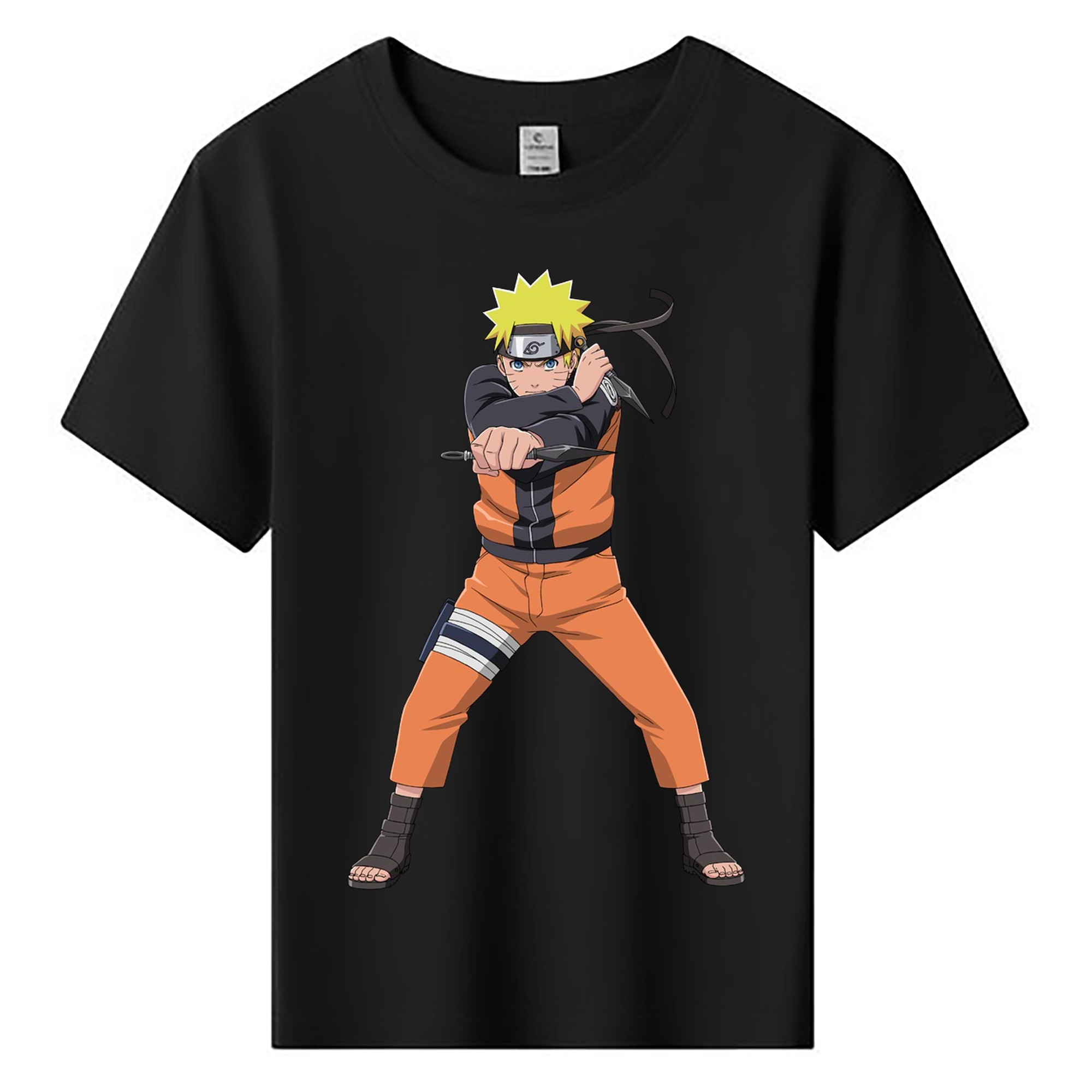 （画像用） NARUTO -ナルト- うずまき ナルト Uzumaki Naruto 綿100％キッズTシャツ（フロントプリント）