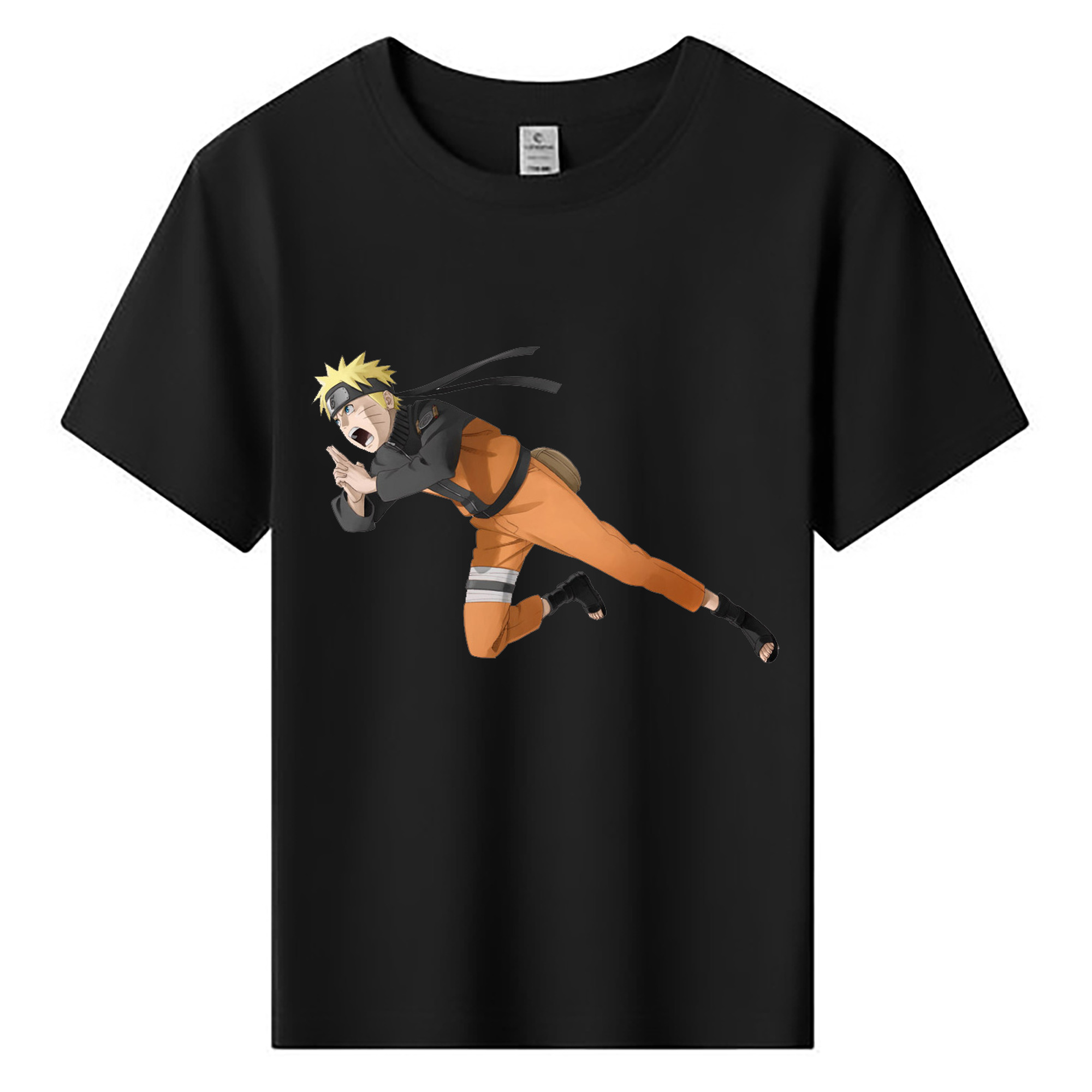 （画像用） NARUTO -ナルト- うずまき ナルト Uzumaki Naruto 綿100％キッズTシャツ（フロントプリント）