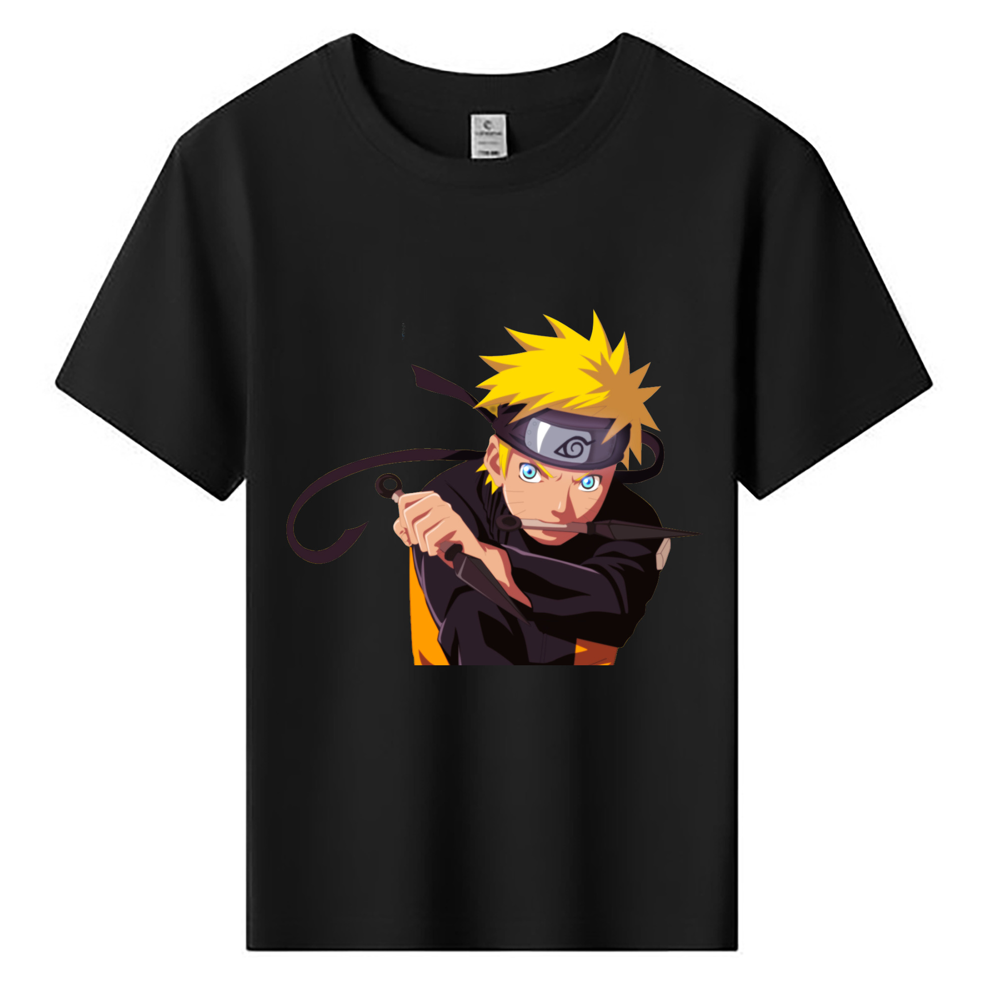 （画像用） NARUTO -ナルト- うずまき ナルト Uzumaki Naruto 綿100％キッズTシャツ（フロントプリント）