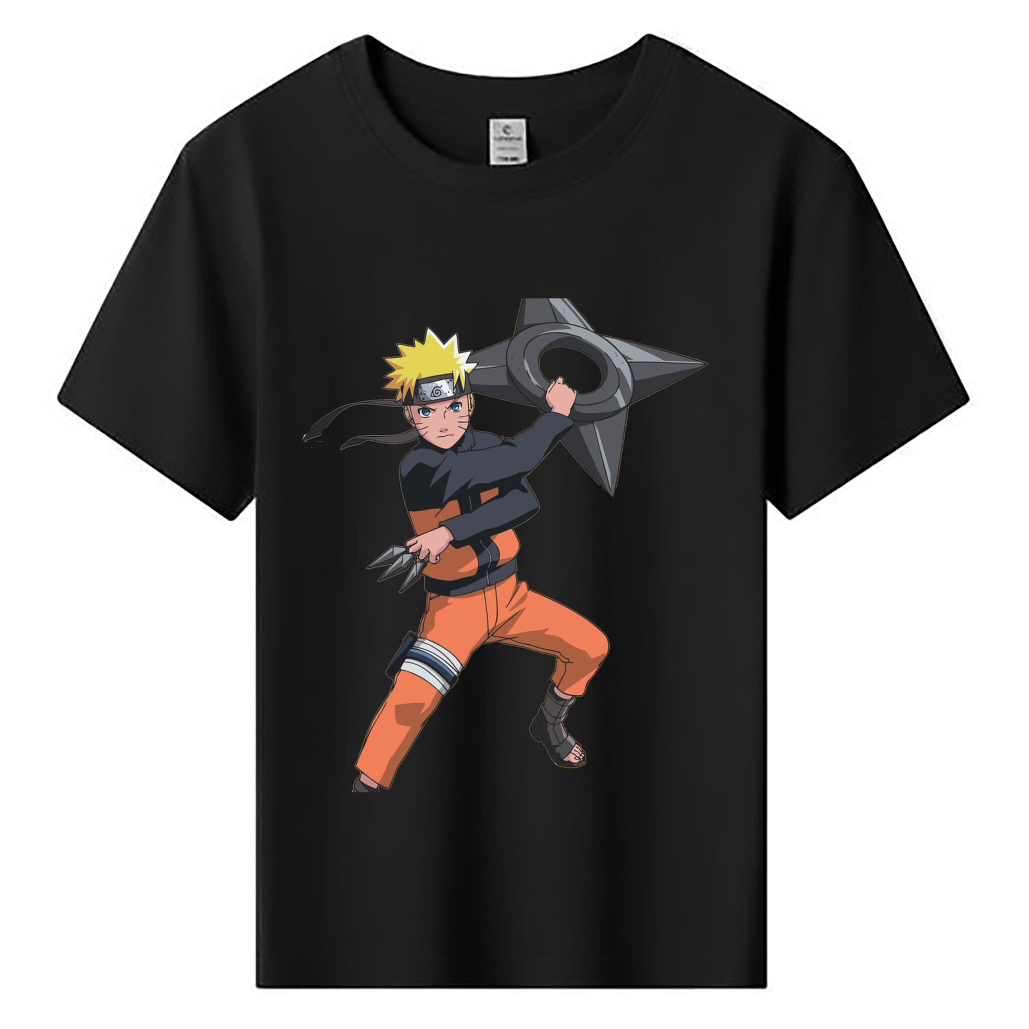 （画像用） NARUTO -ナルト- うずまき ナルト Uzumaki Naruto 綿100％キッズTシャツ（フロントプリント）