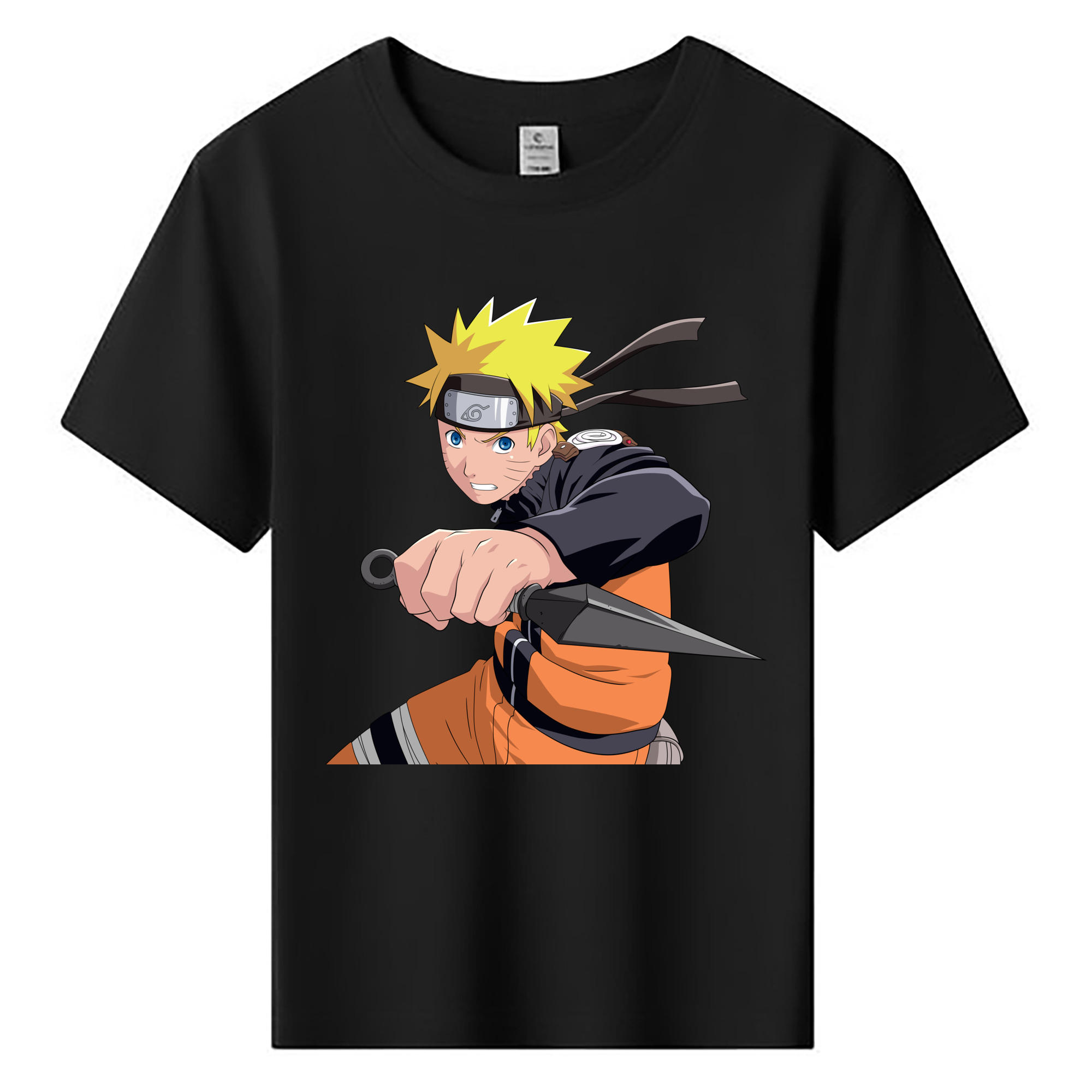 （画像用） NARUTO -ナルト- うずまき ナルト Uzumaki Naruto 綿100％キッズTシャツ（フロントプリント）