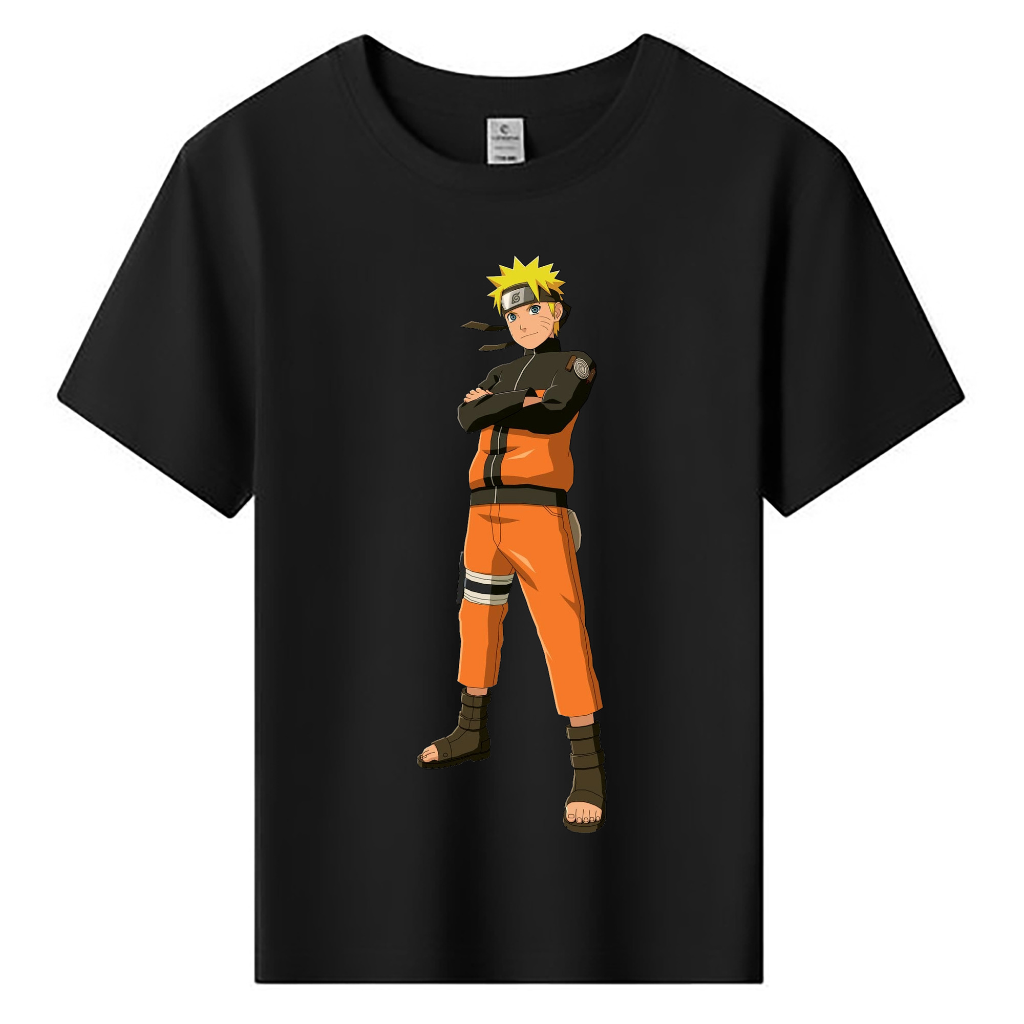 （画像用） NARUTO -ナルト- うずまき ナルト Uzumaki Naruto 綿100％キッズTシャツ（フロントプリント）