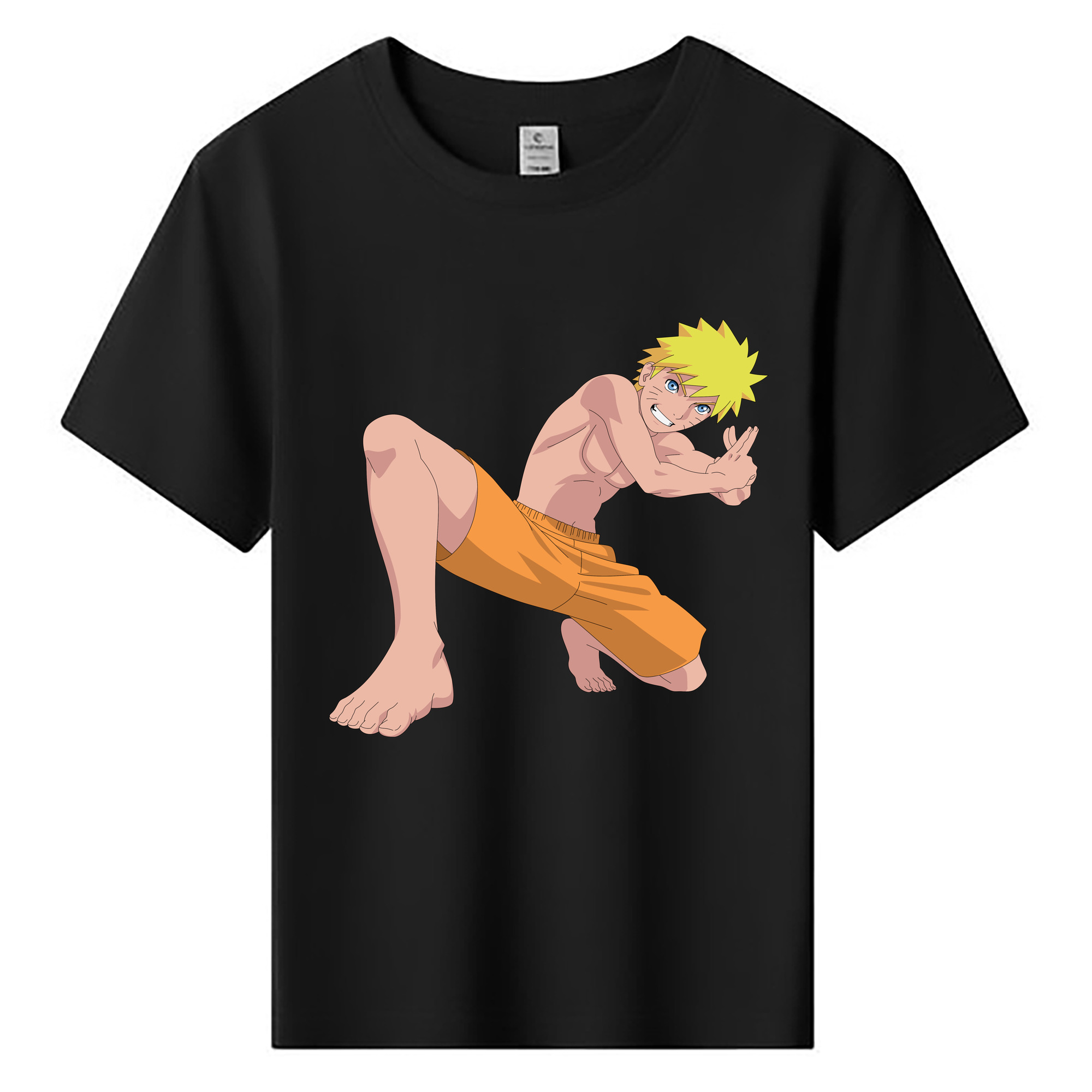 （画像用） NARUTO -ナルト- うずまき ナルト Uzumaki Naruto 綿100％キッズTシャツ（フロントプリント）