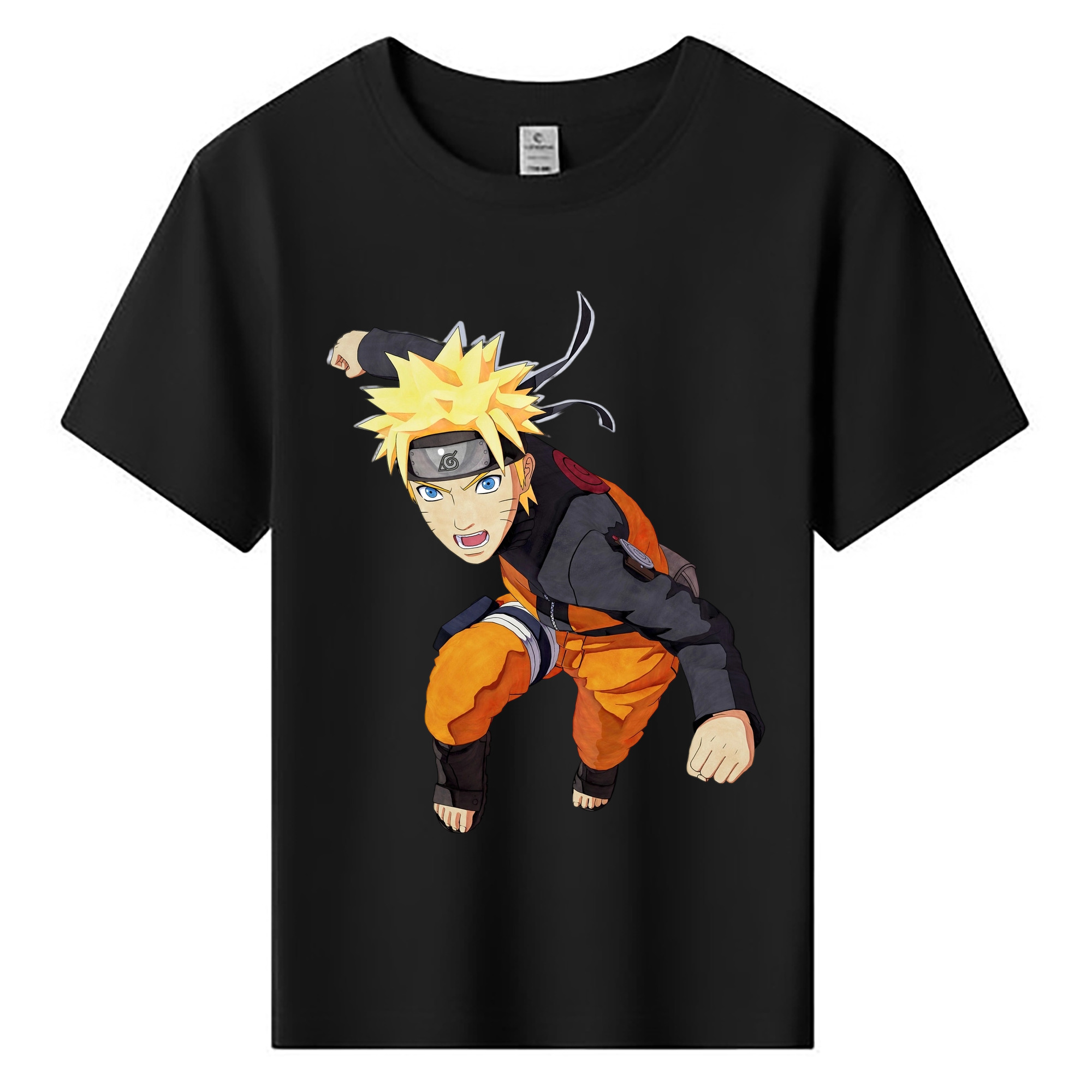 （画像用） NARUTO -ナルト- うずまき ナルト Uzumaki Naruto 綿100％キッズTシャツ（フロントプリント）