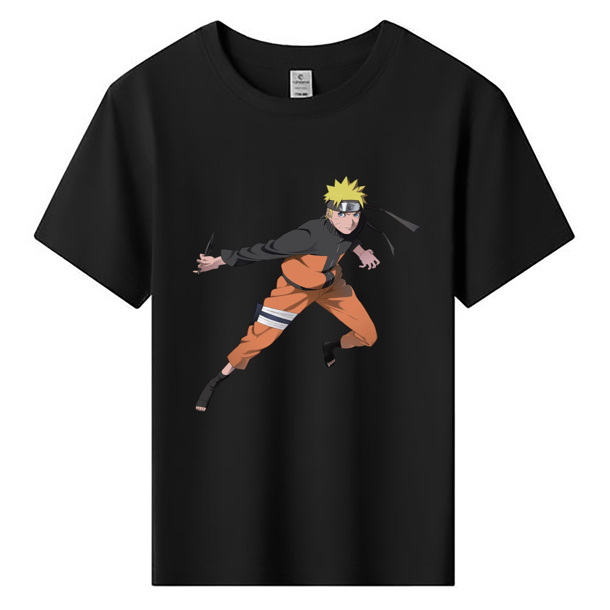 （画像用） NARUTO -ナルト- うずまき ナルト Uzumaki Naruto 綿100％キッズTシャツ（フロントプリント）