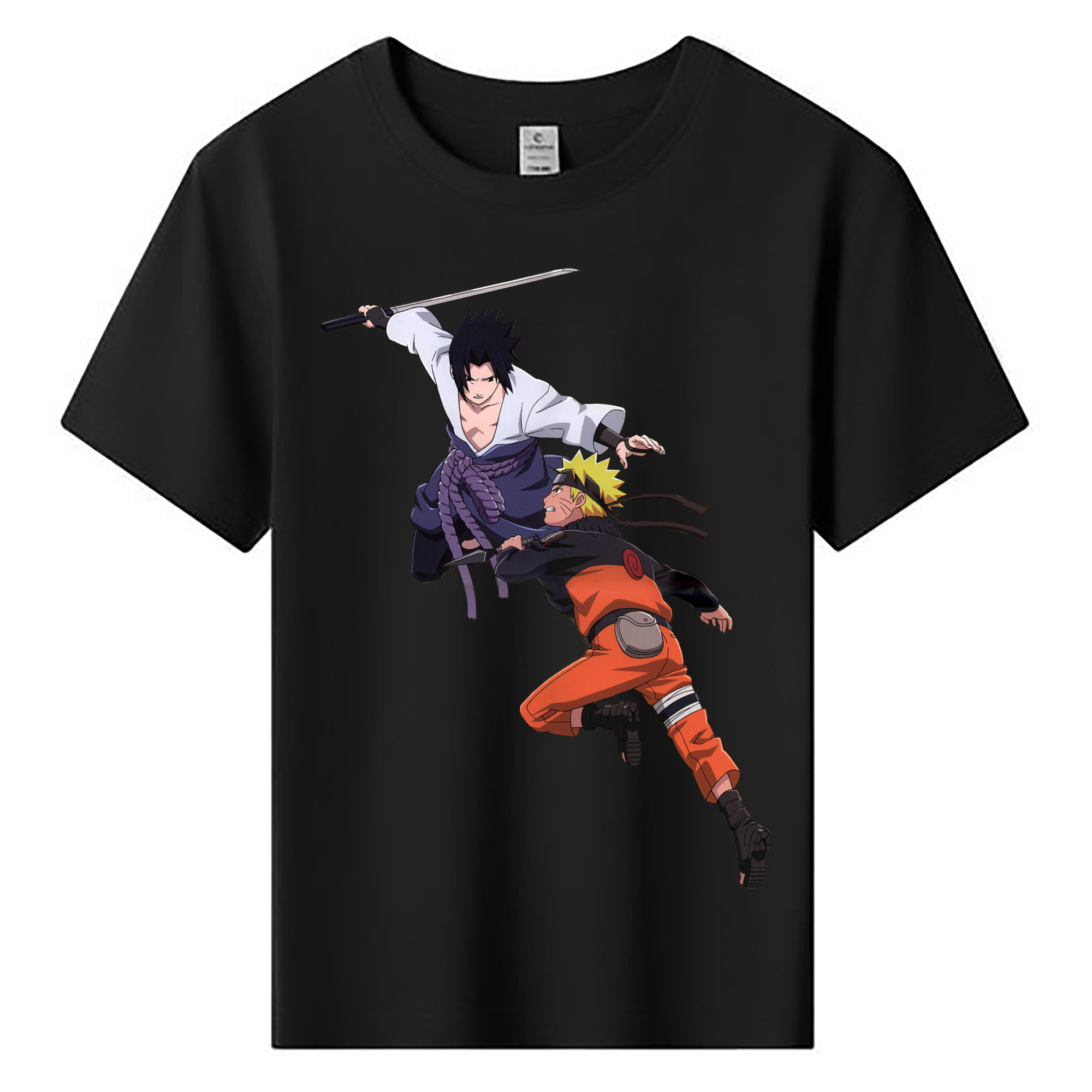 （画像用） NARUTO -ナルト- うちは サスケ Uchiha Sasuke 綿100％キッズTシャツ（フロントプリント）