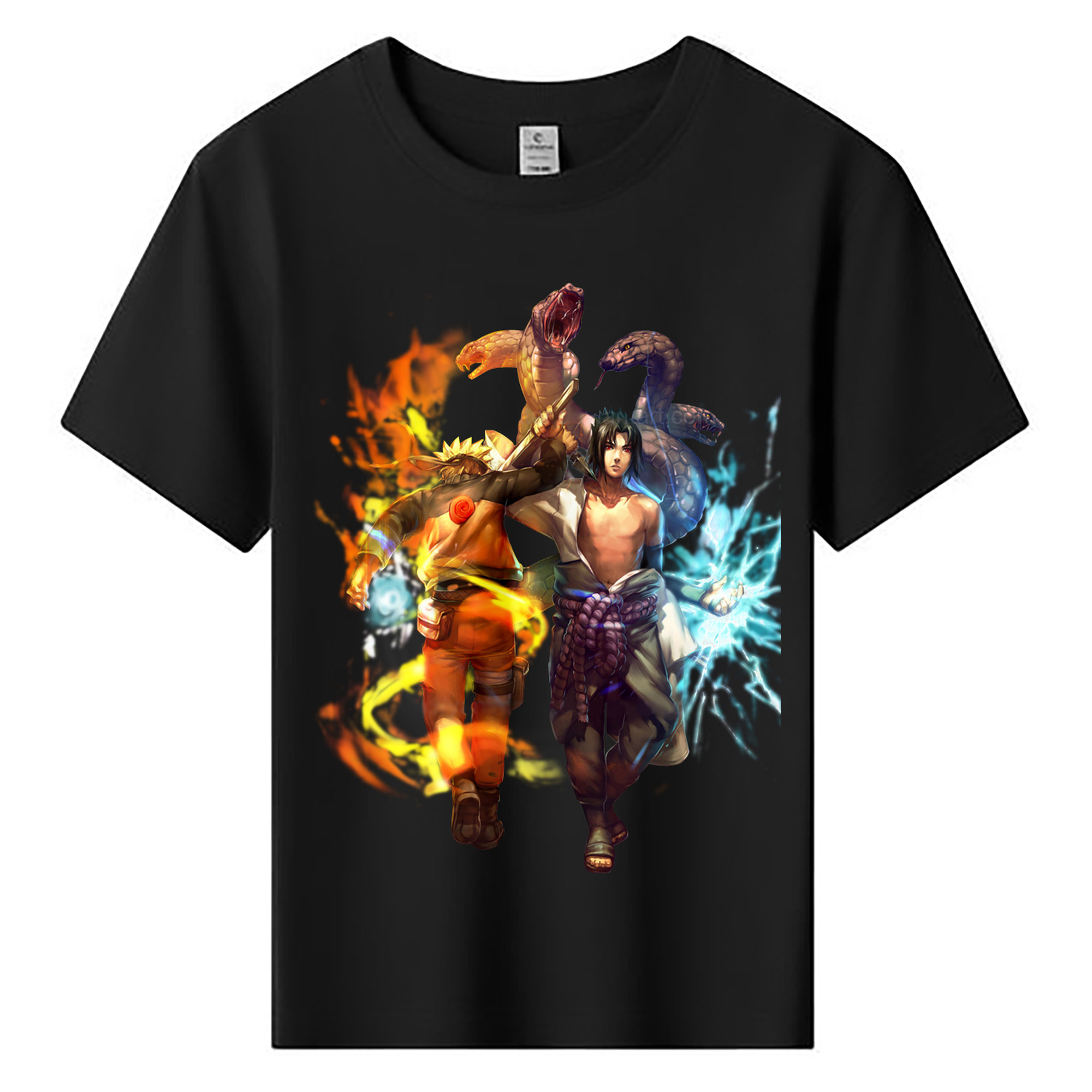 （画像用） NARUTO -ナルト- うちは サスケ Uchiha Sasuke 綿100％キッズTシャツ（フロントプリント）