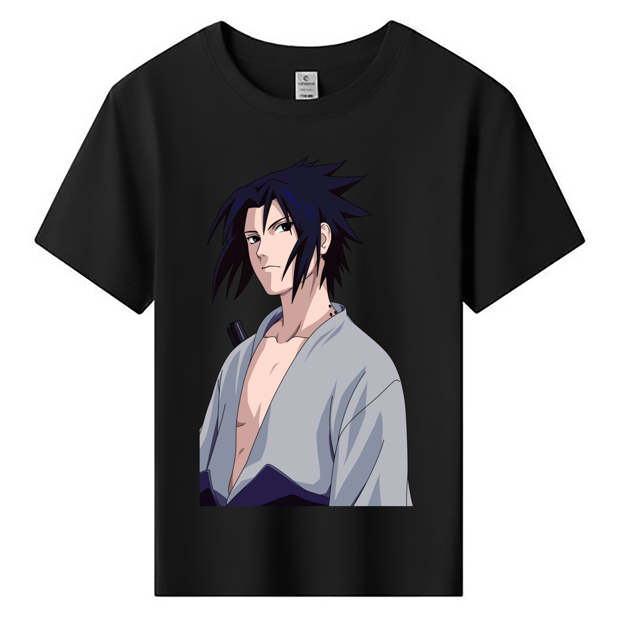 （画像用） NARUTO -ナルト- うちは サスケ Uchiha Sasuke 綿100％キッズTシャツ（フロントプリント）