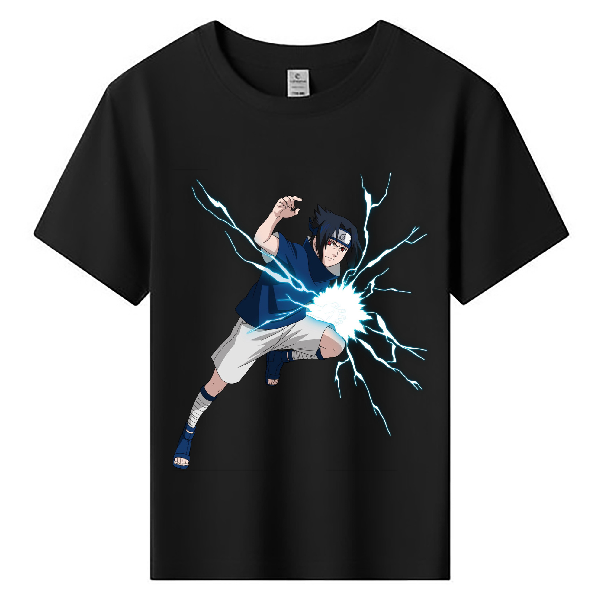 （画像用） NARUTO -ナルト- うちは サスケ Uchiha Sasuke 綿100％キッズTシャツ（フロントプリント）