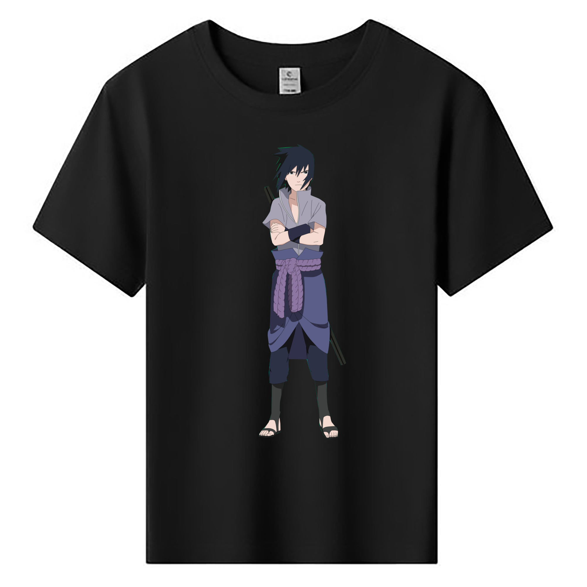 （画像用） NARUTO -ナルト- うちは サスケ Uchiha Sasuke 綿100％キッズTシャツ（フロントプリント）