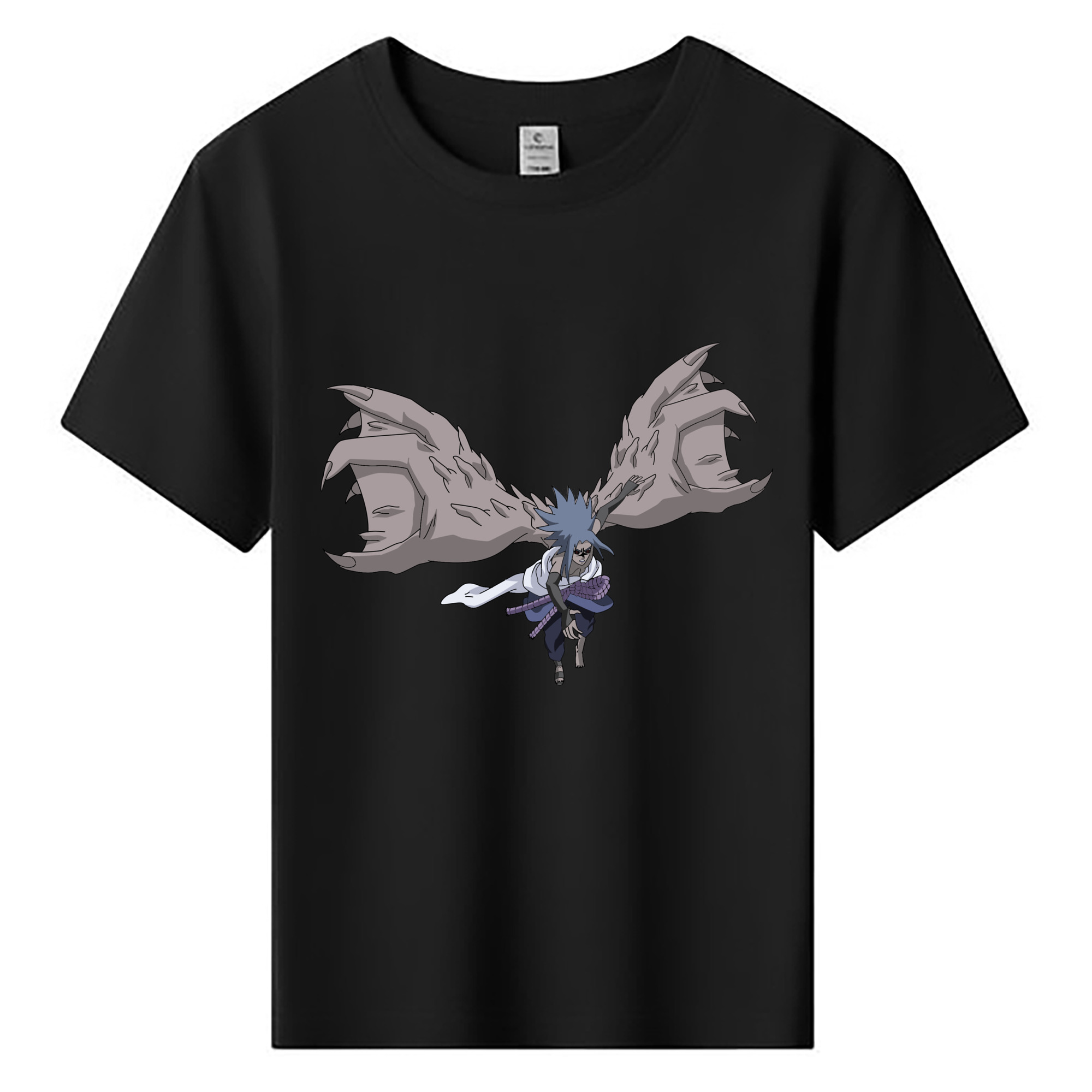 （画像用） NARUTO -ナルト- うちは サスケ Uchiha Sasuke 綿100％キッズTシャツ（フロントプリント）