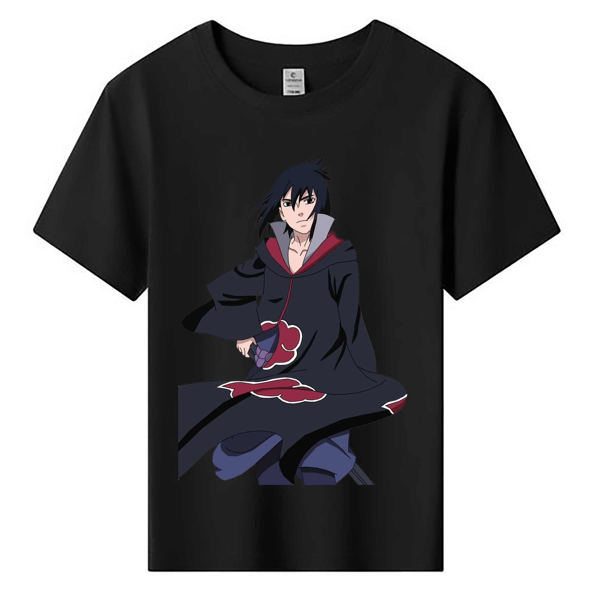 （画像用） NARUTO -ナルト- うちは サスケ Uchiha Sasuke 綿100％キッズTシャツ（フロントプリント）