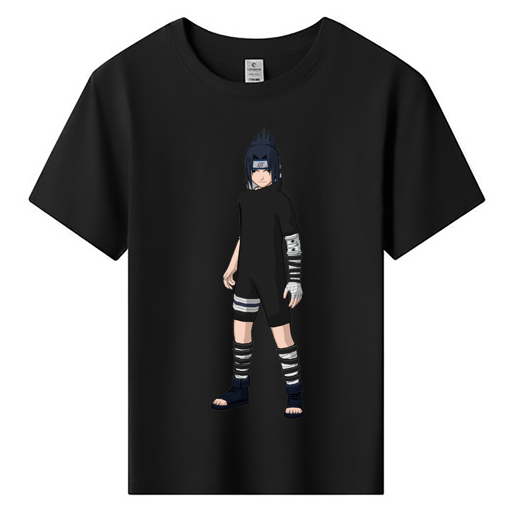 （画像用） NARUTO -ナルト- うちは サスケ Uchiha Sasuke 綿100％キッズTシャツ（フロントプリント）