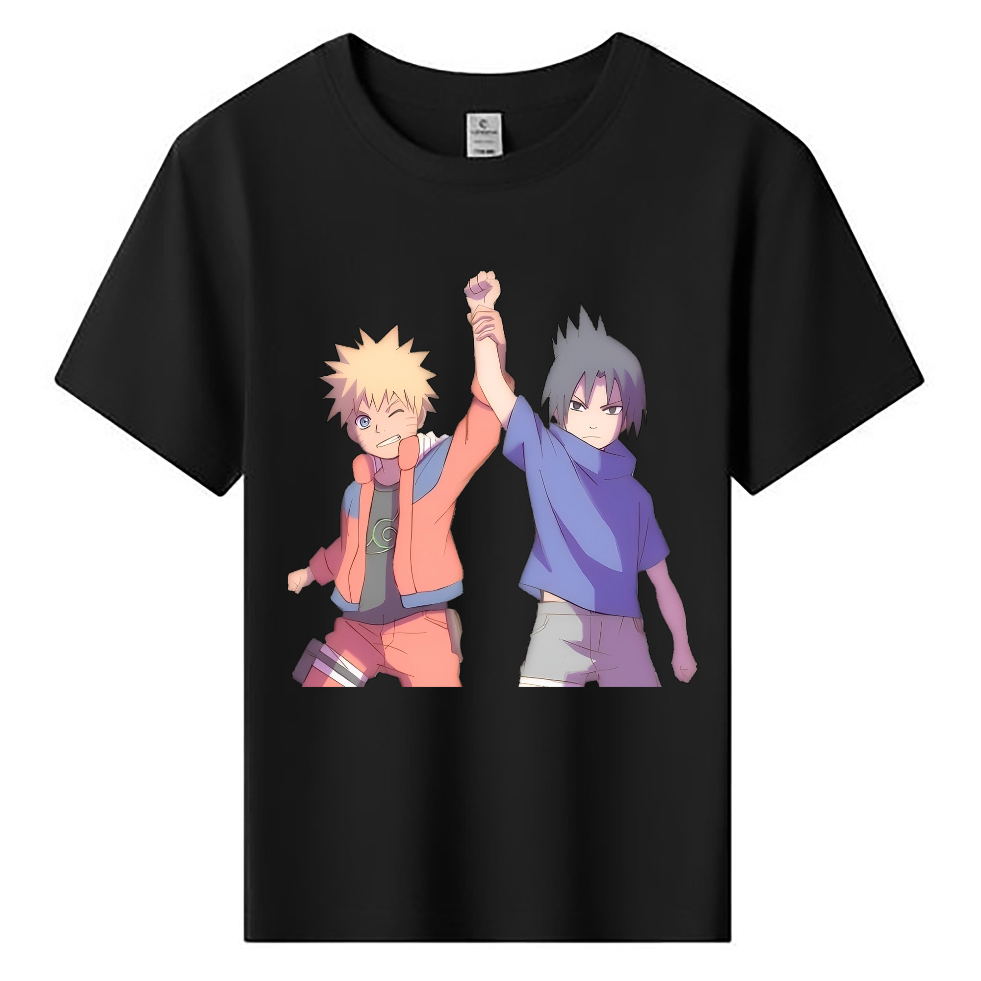（画像用） NARUTO -ナルト- うちは サスケ Uchiha Sasuke 綿100％キッズTシャツ（フロントプリント）
