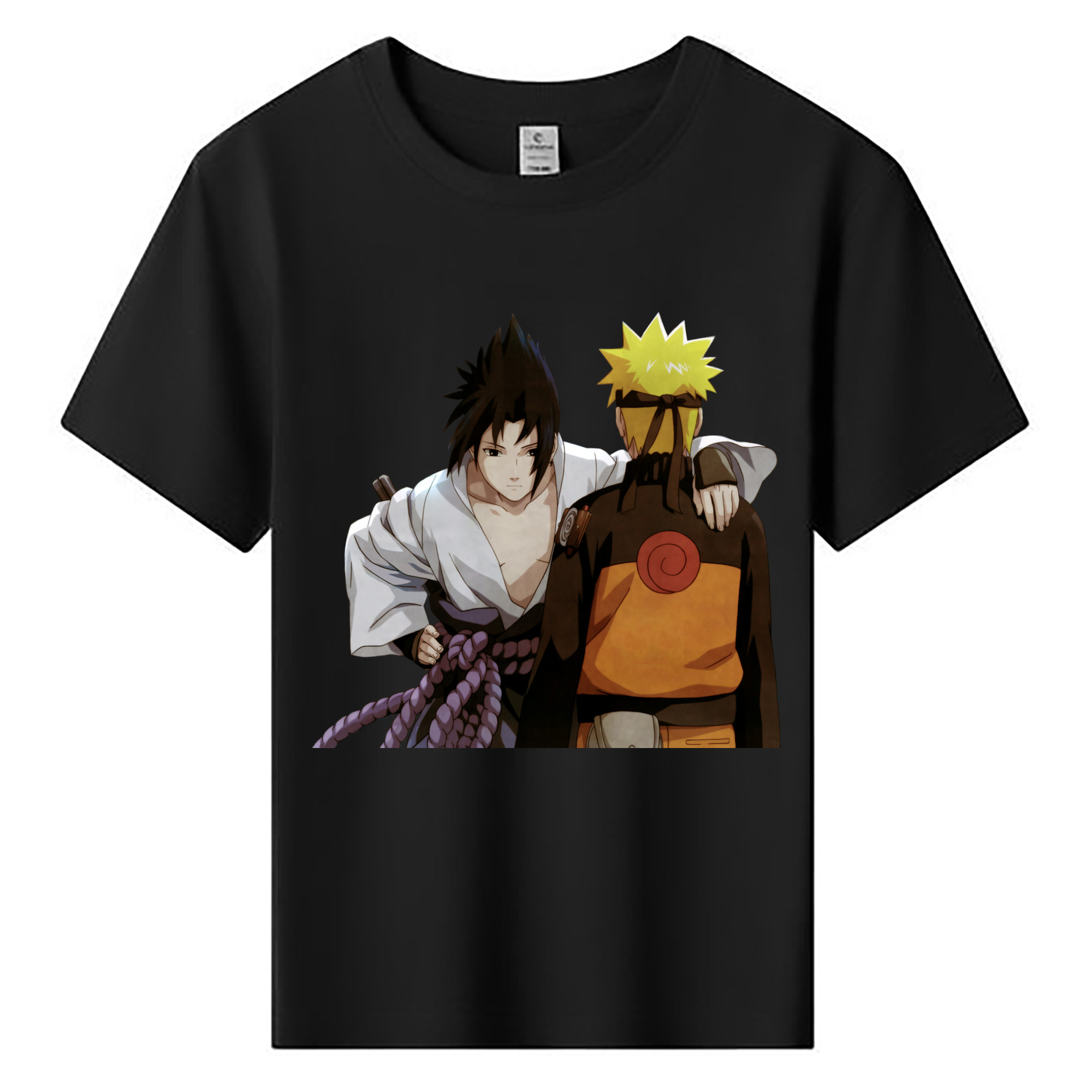 （画像用） NARUTO -ナルト- うちは サスケ Uchiha Sasuke 綿100％キッズTシャツ（フロントプリント）