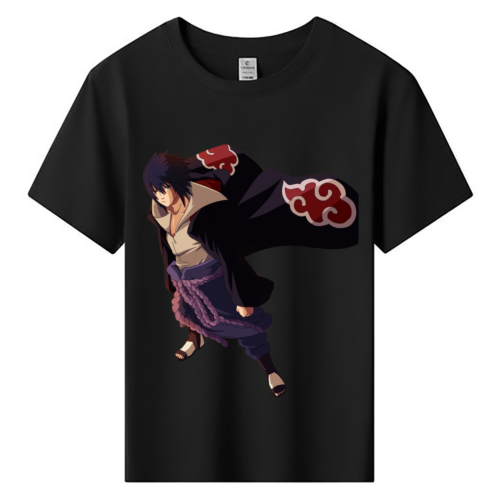 （画像用） NARUTO -ナルト- うちは サスケ Uchiha Sasuke 綿100％キッズTシャツ（フロントプリント）