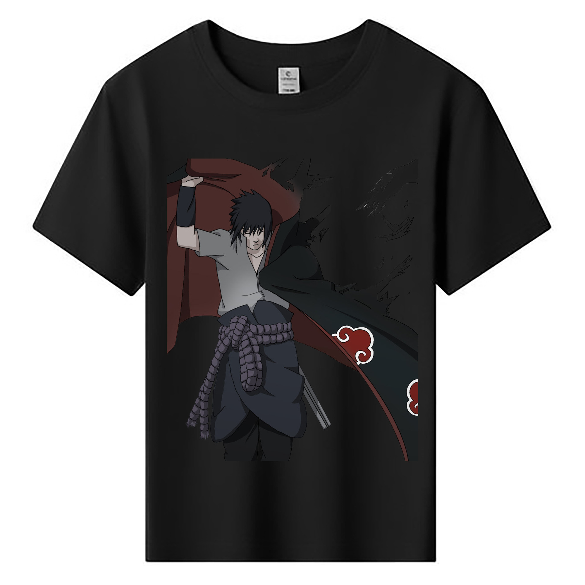 （画像用） NARUTO -ナルト- うちは サスケ Uchiha Sasuke 綿100％キッズTシャツ（フロントプリント）