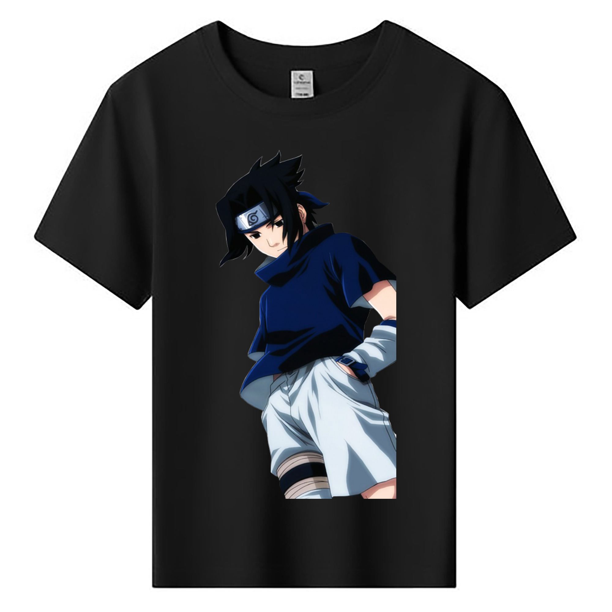 （画像用） NARUTO -ナルト- うちは サスケ Uchiha Sasuke 綿100％キッズTシャツ（フロントプリント）