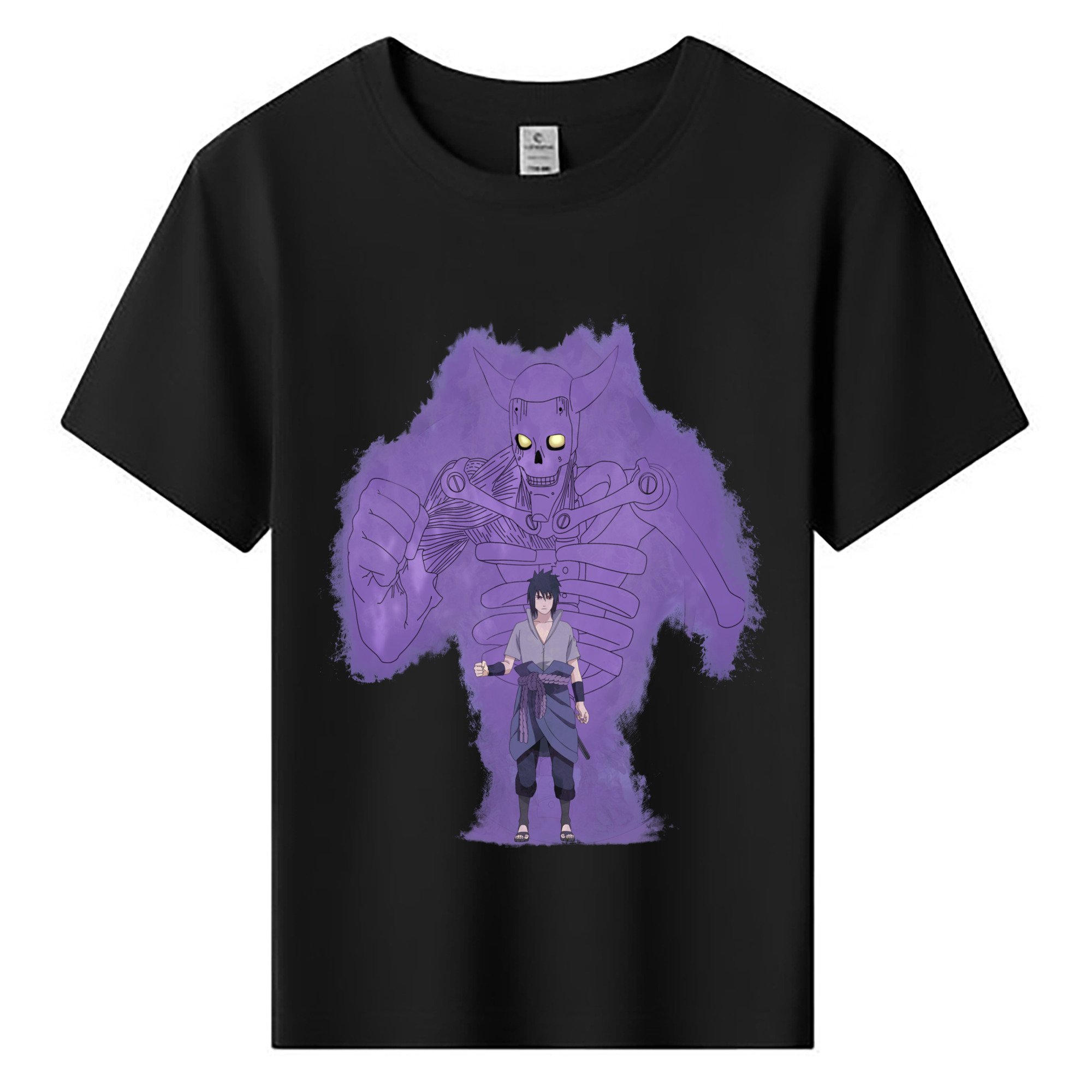 （画像用） NARUTO -ナルト- うちは サスケ Uchiha Sasuke 綿100％キッズTシャツ（フロントプリント）