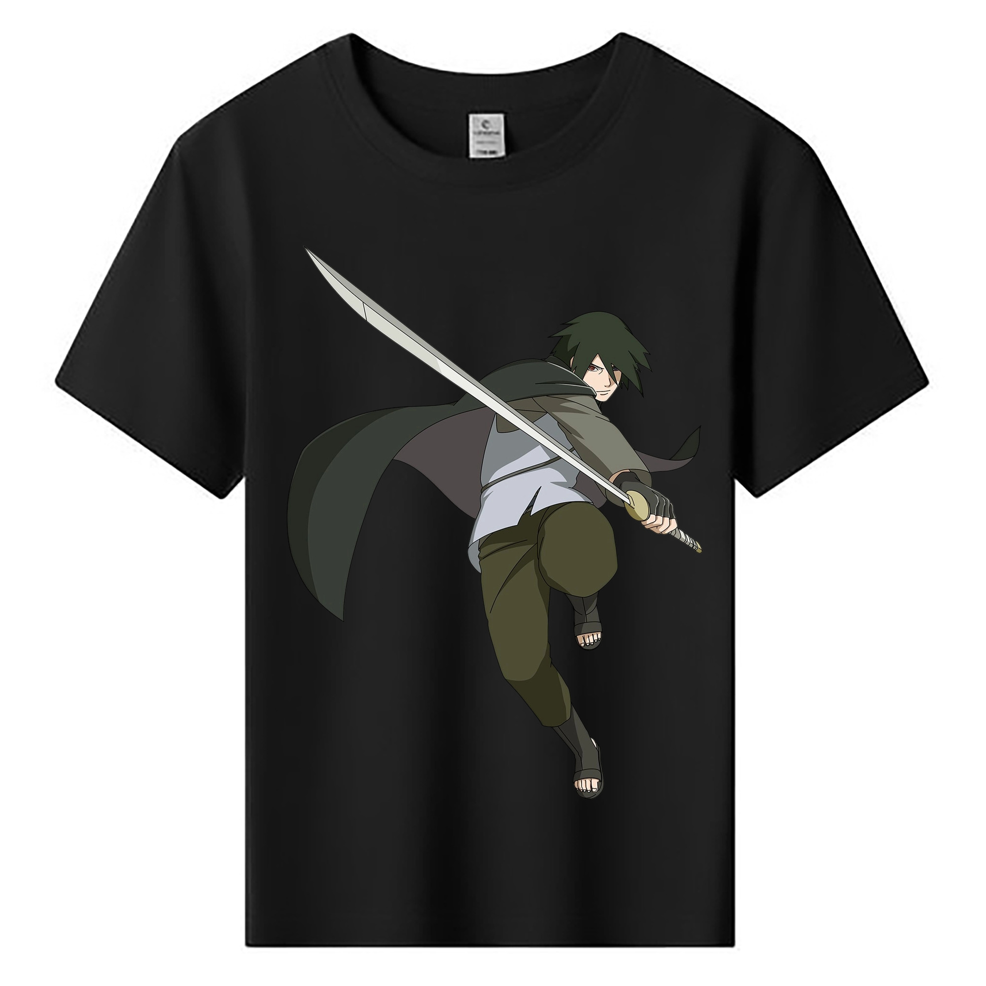 （画像用） NARUTO -ナルト- うちは サスケ Uchiha Sasuke 綿100％キッズTシャツ（フロントプリント）