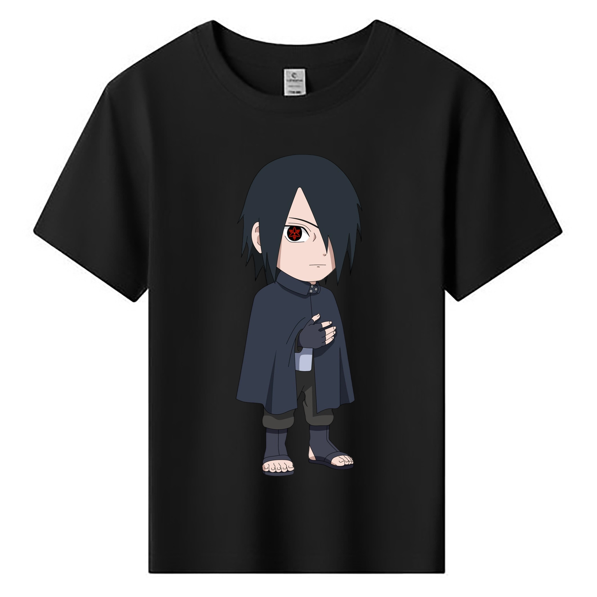 （画像用） NARUTO -ナルト- うちは サスケ Uchiha Sasuke 綿100％キッズTシャツ（フロントプリント）