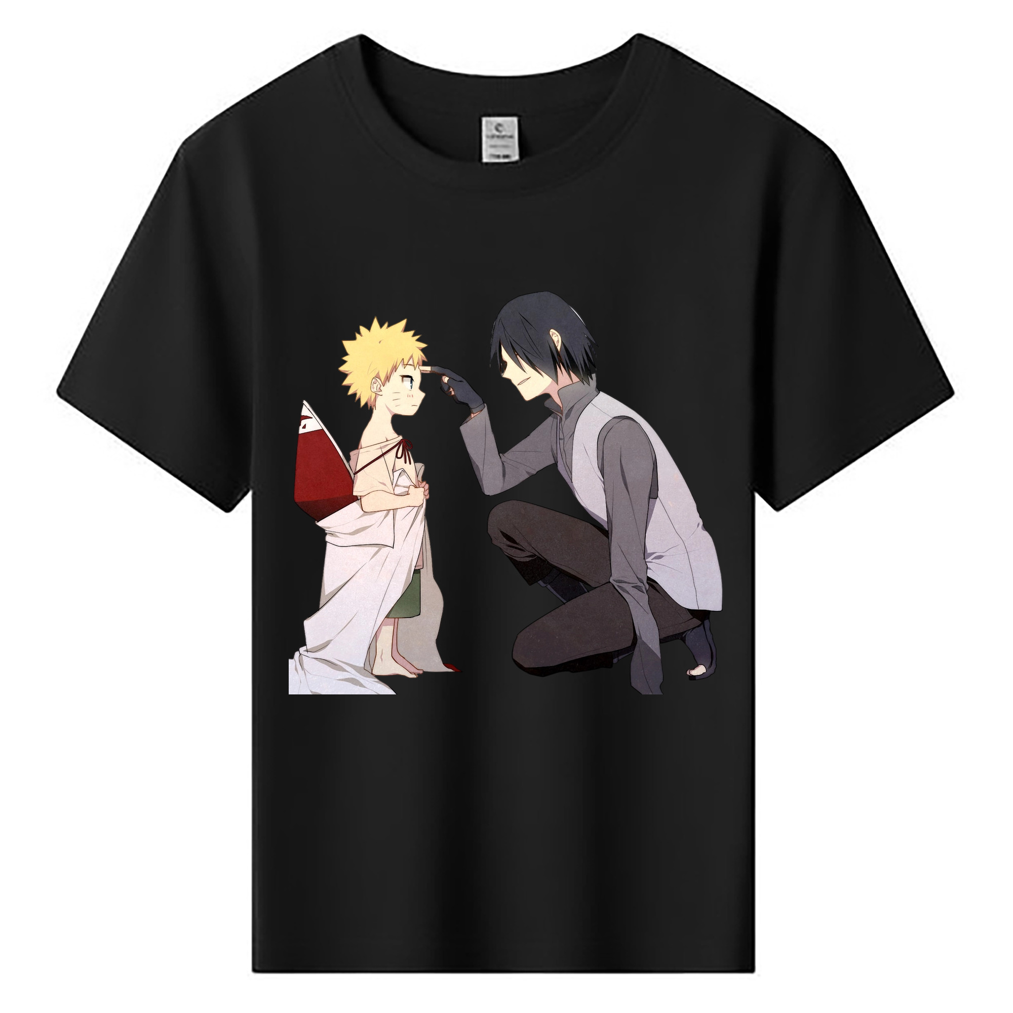 （画像用） NARUTO -ナルト- うちは サスケ Uchiha Sasuke 綿100％キッズTシャツ（フロントプリント）