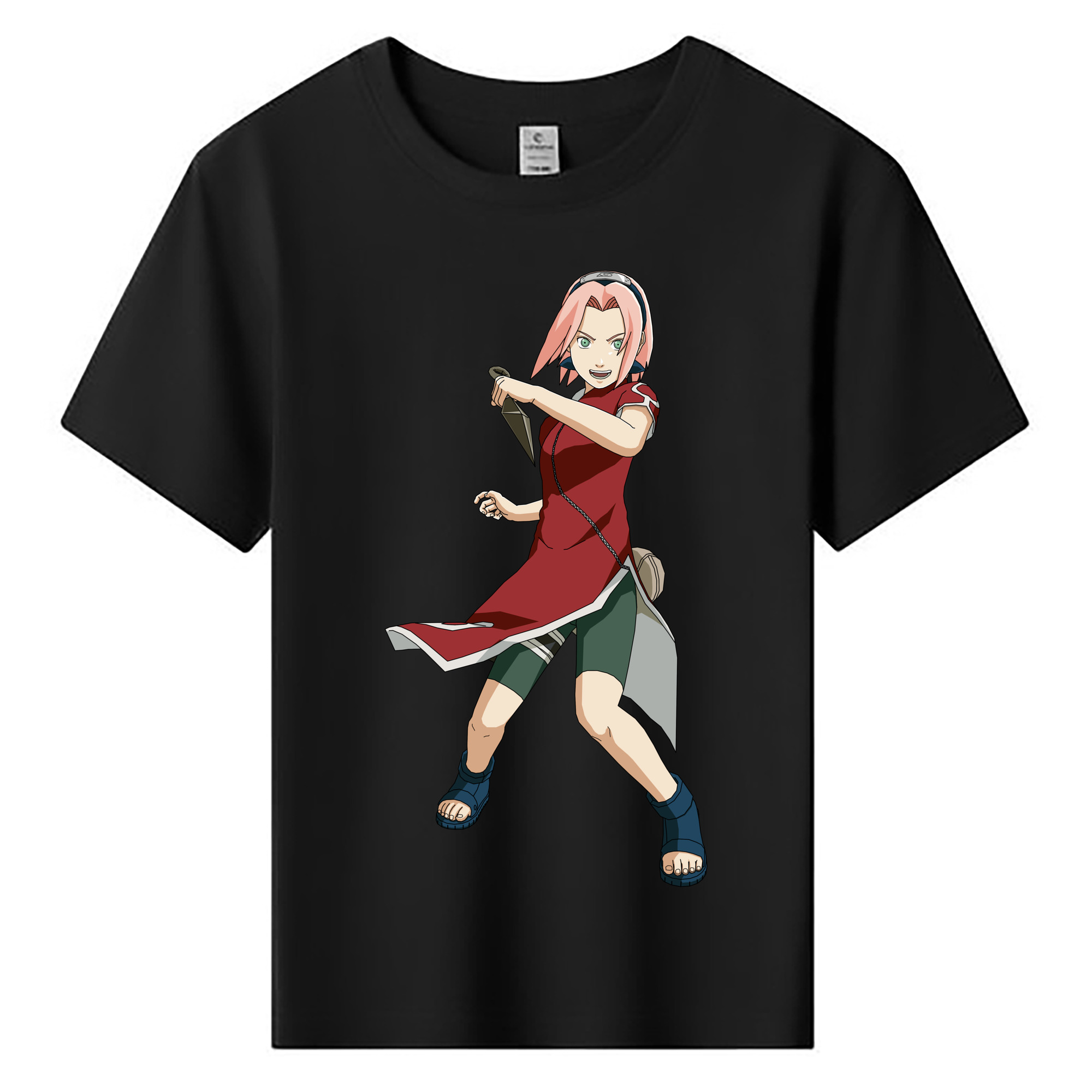 （画像用） NARUTO -ナルト- 春野サクラ Haruno Sakura 綿100％キッズTシャツ（フロントプリント）