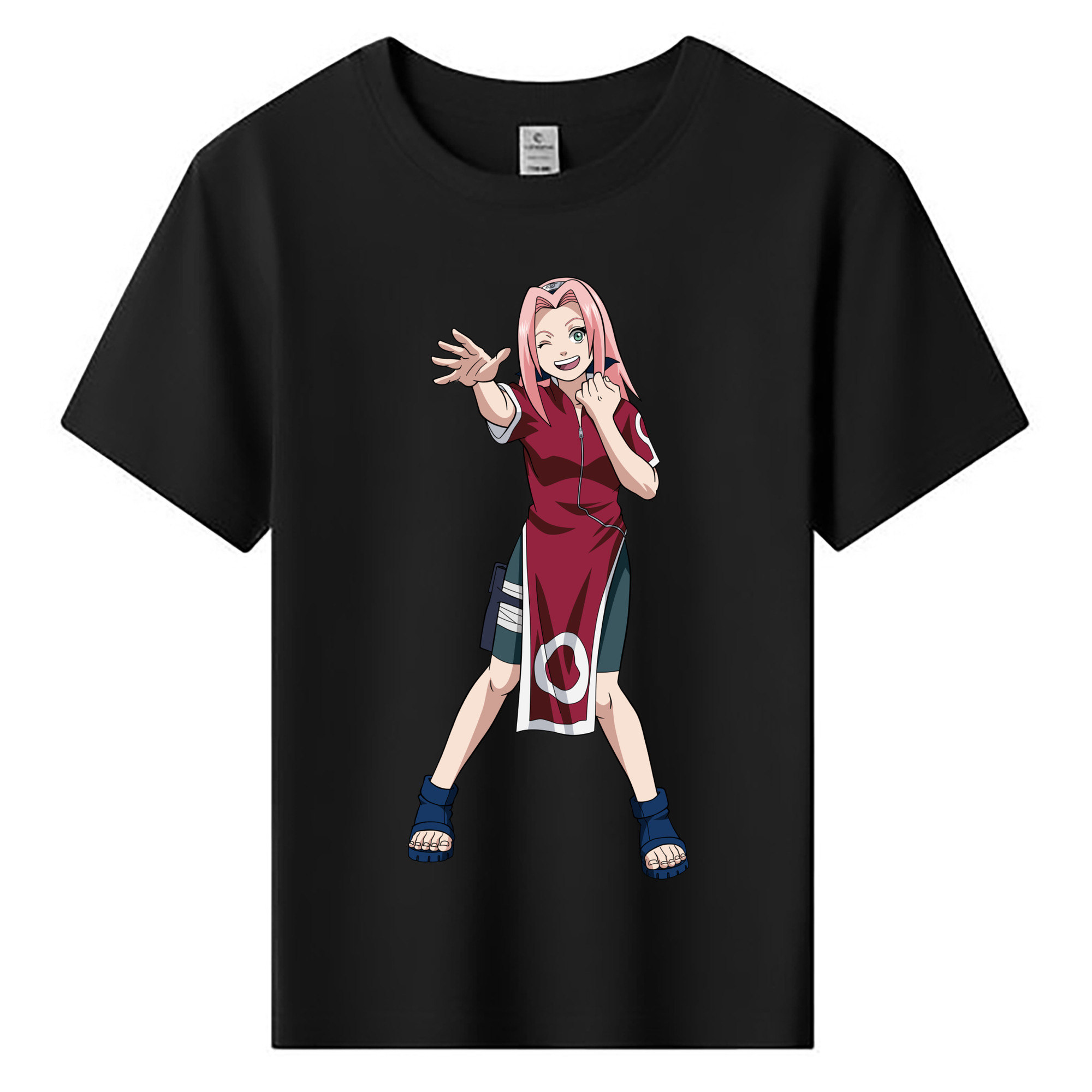 （画像用） NARUTO -ナルト- 春野サクラ Haruno Sakura 綿100％キッズTシャツ（フロントプリント）