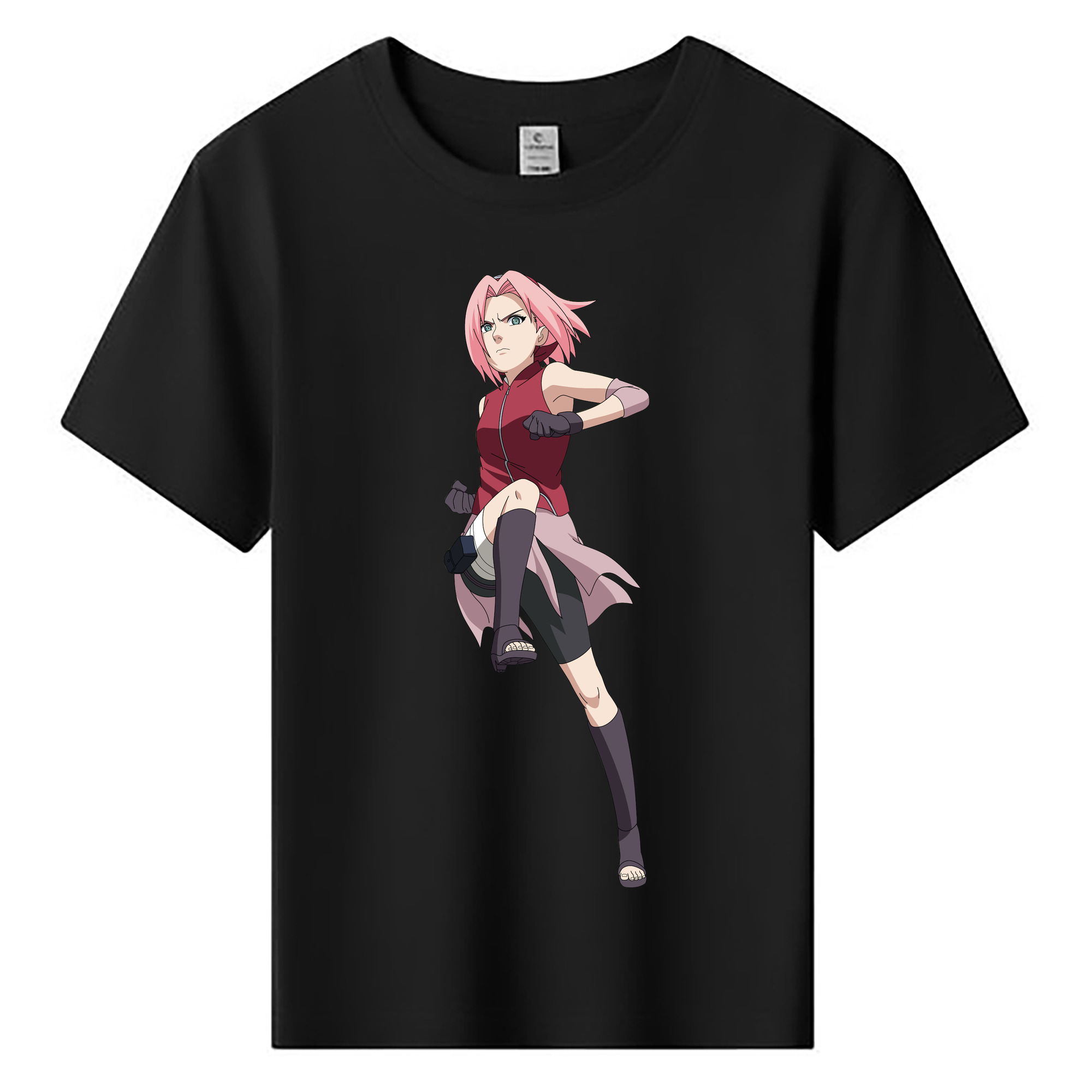 （画像用） NARUTO -ナルト- 春野サクラ Haruno Sakura 綿100％キッズTシャツ（フロントプリント）