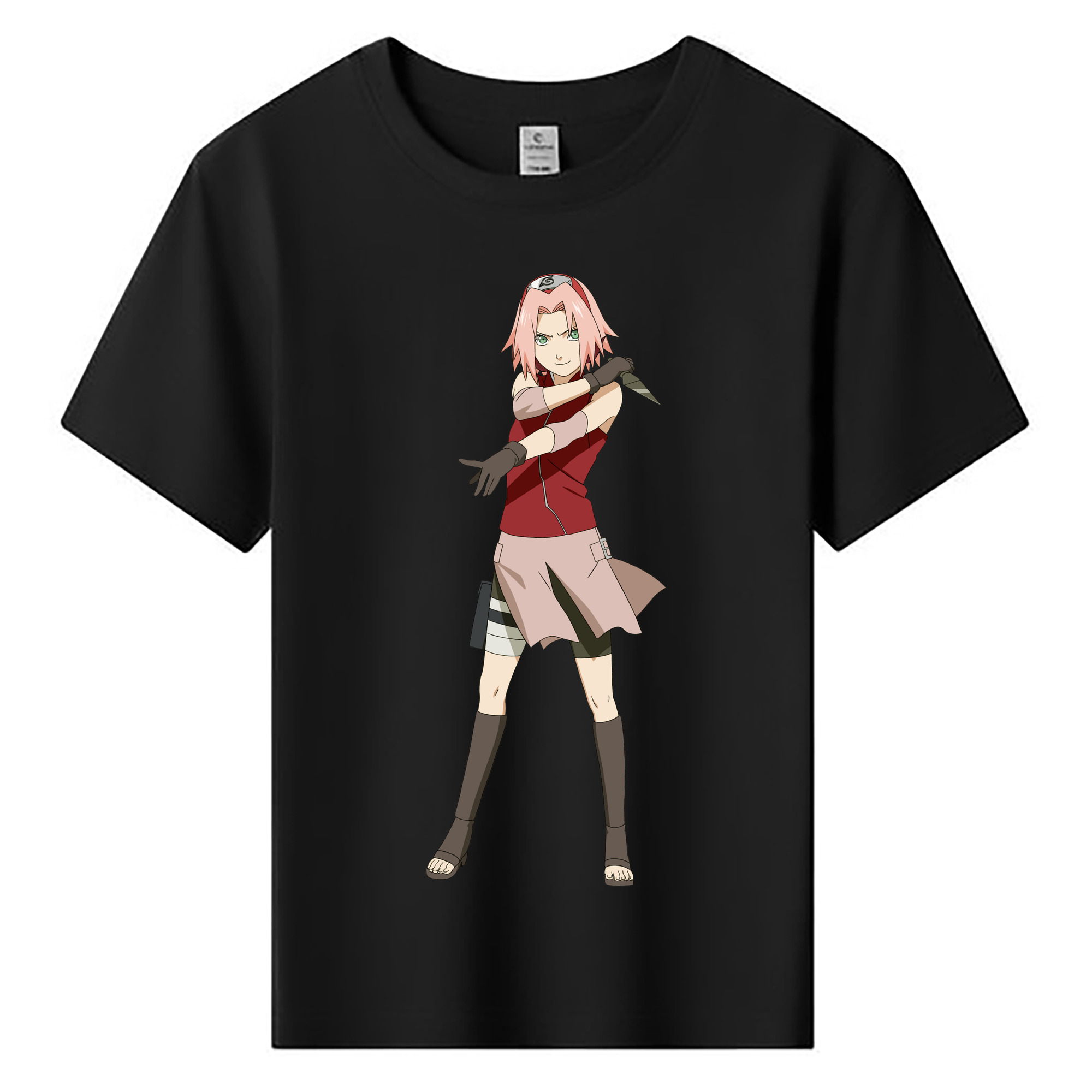 （画像用） NARUTO -ナルト- 春野サクラ Haruno Sakura 綿100％キッズTシャツ（フロントプリント）
