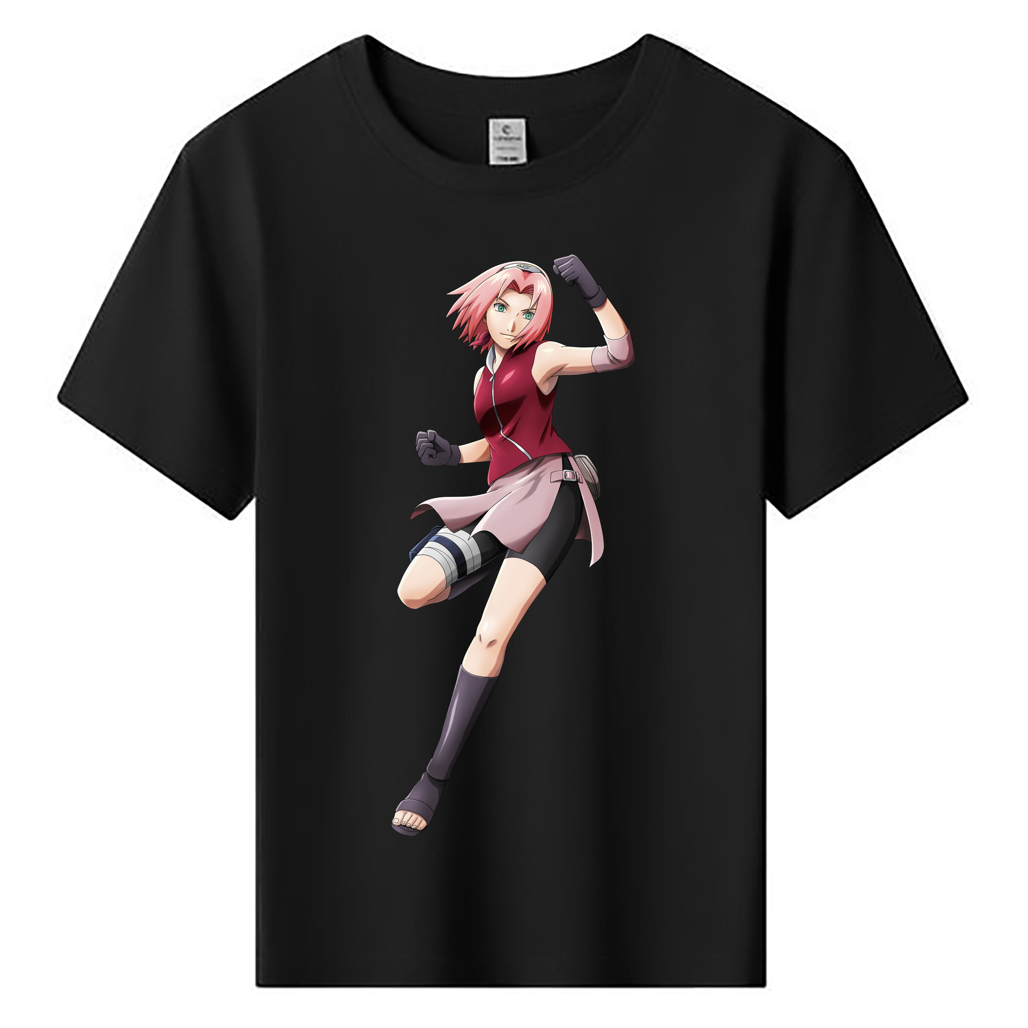 （画像用） NARUTO -ナルト- 春野サクラ Haruno Sakura 綿100％キッズTシャツ（フロントプリント）