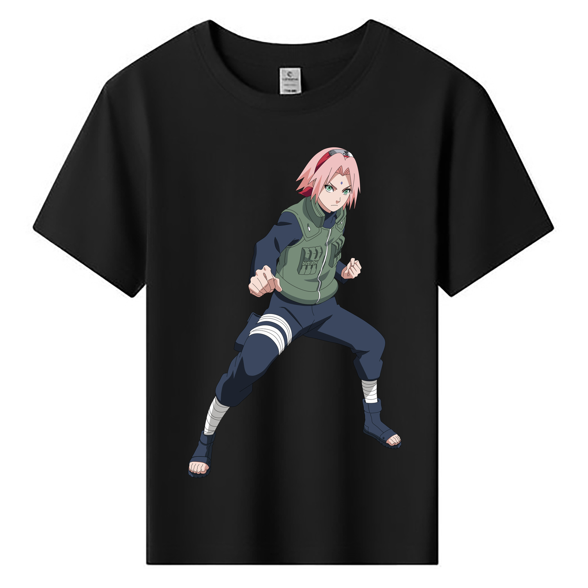（画像用） NARUTO -ナルト- 春野サクラ Haruno Sakura 綿100％キッズTシャツ（フロントプリント）